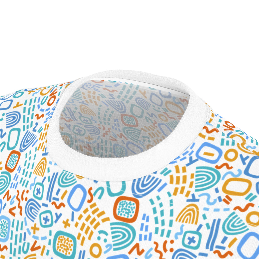 Vibrant Geometric Unisex Tee - Fun & Casual - All Over Prints