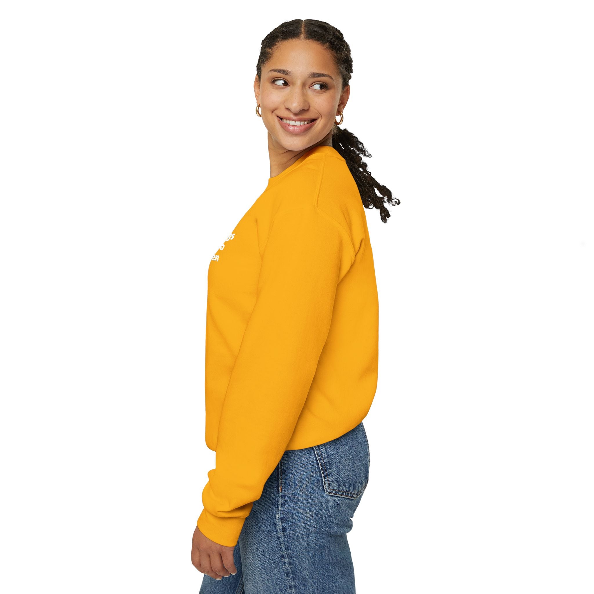 Good Things About to Happen Yellow Sweatshirt tubular knit - Sweatshirt