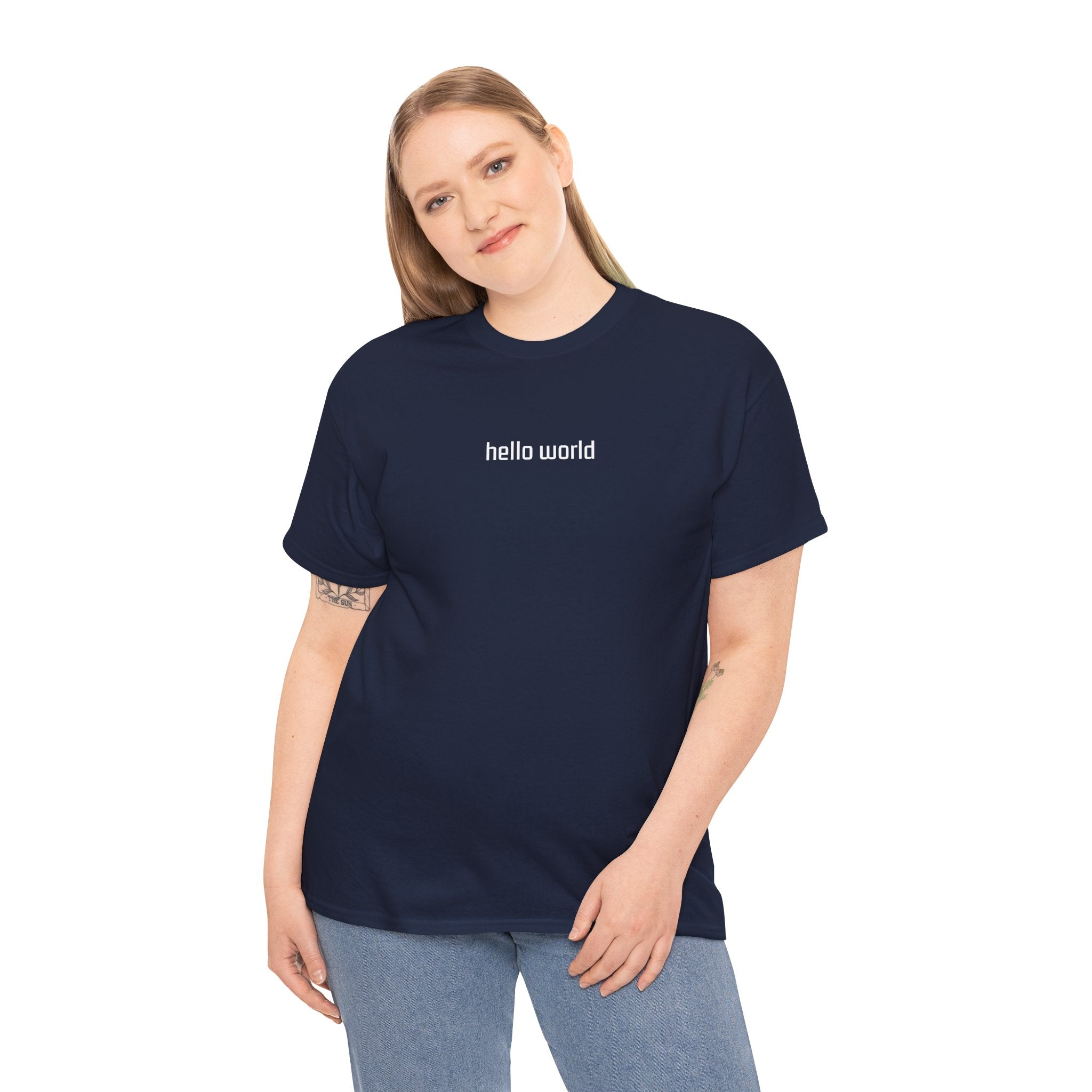 Hello World Graphic Tee with tear-away label - T-Shirt