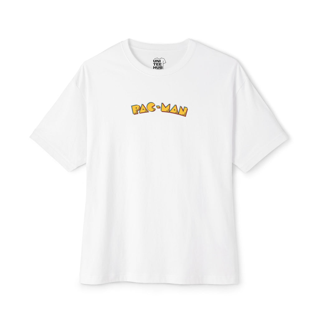 White Plus Size Pac-Man Streetwear T-Shirt - T-Shirt