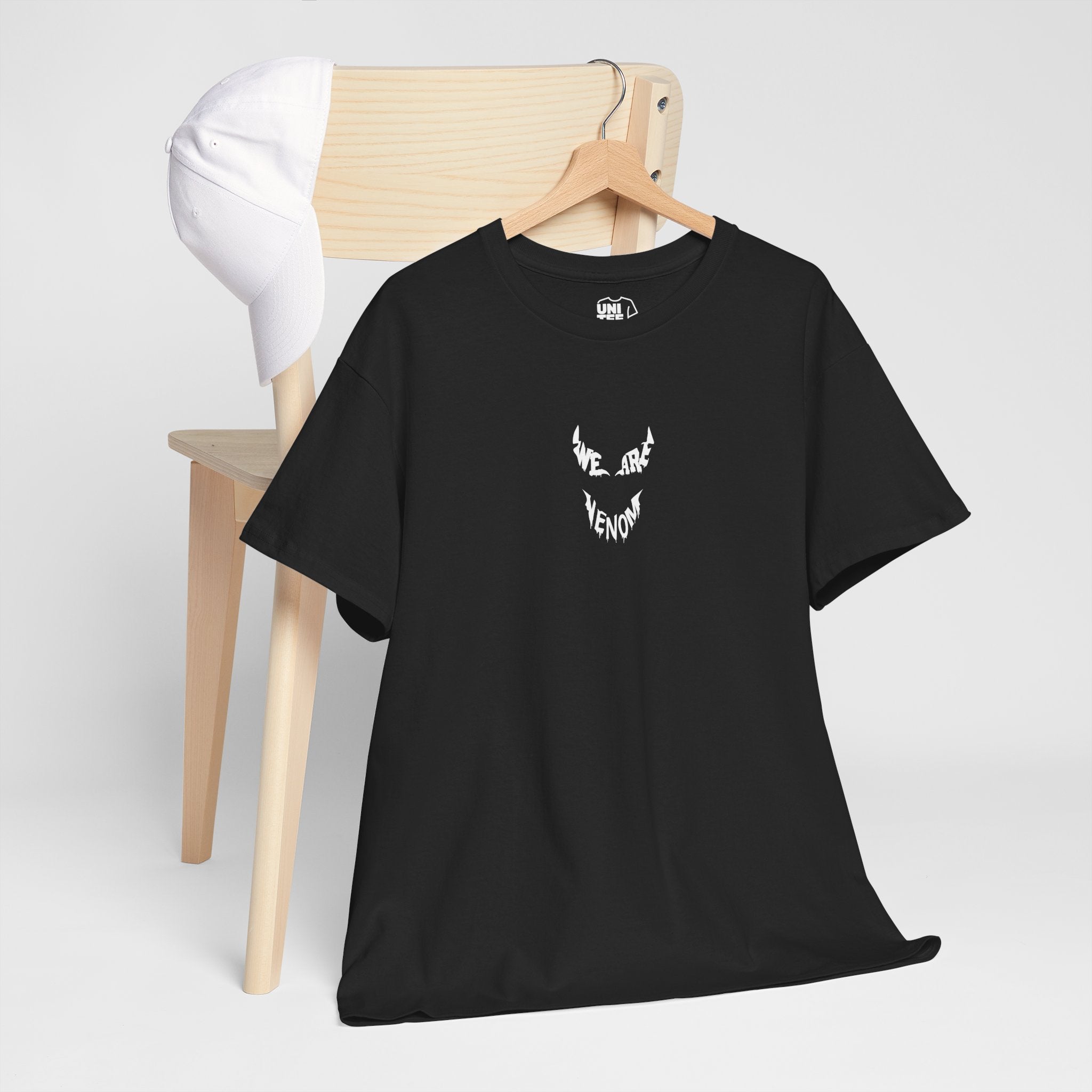 Black Venom Graphic Tee Machine Wash Cold - Black / S - T-Shirt