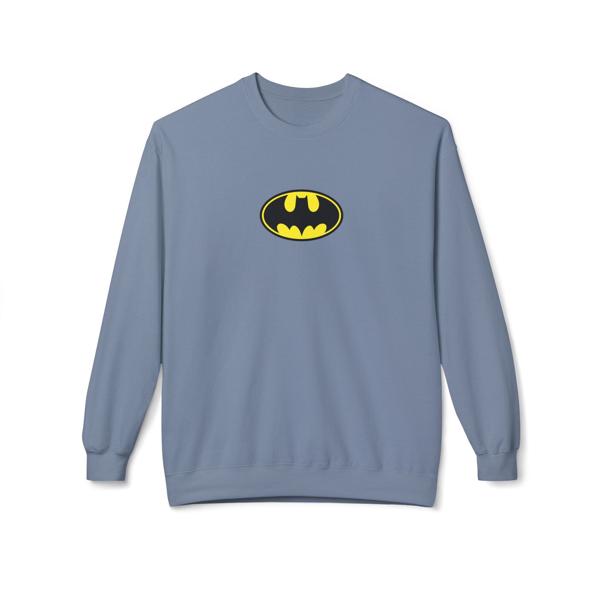 Batman Unisex Fleece Crewneck Sweatshirt - Stone Blue / S - Sweatshirt