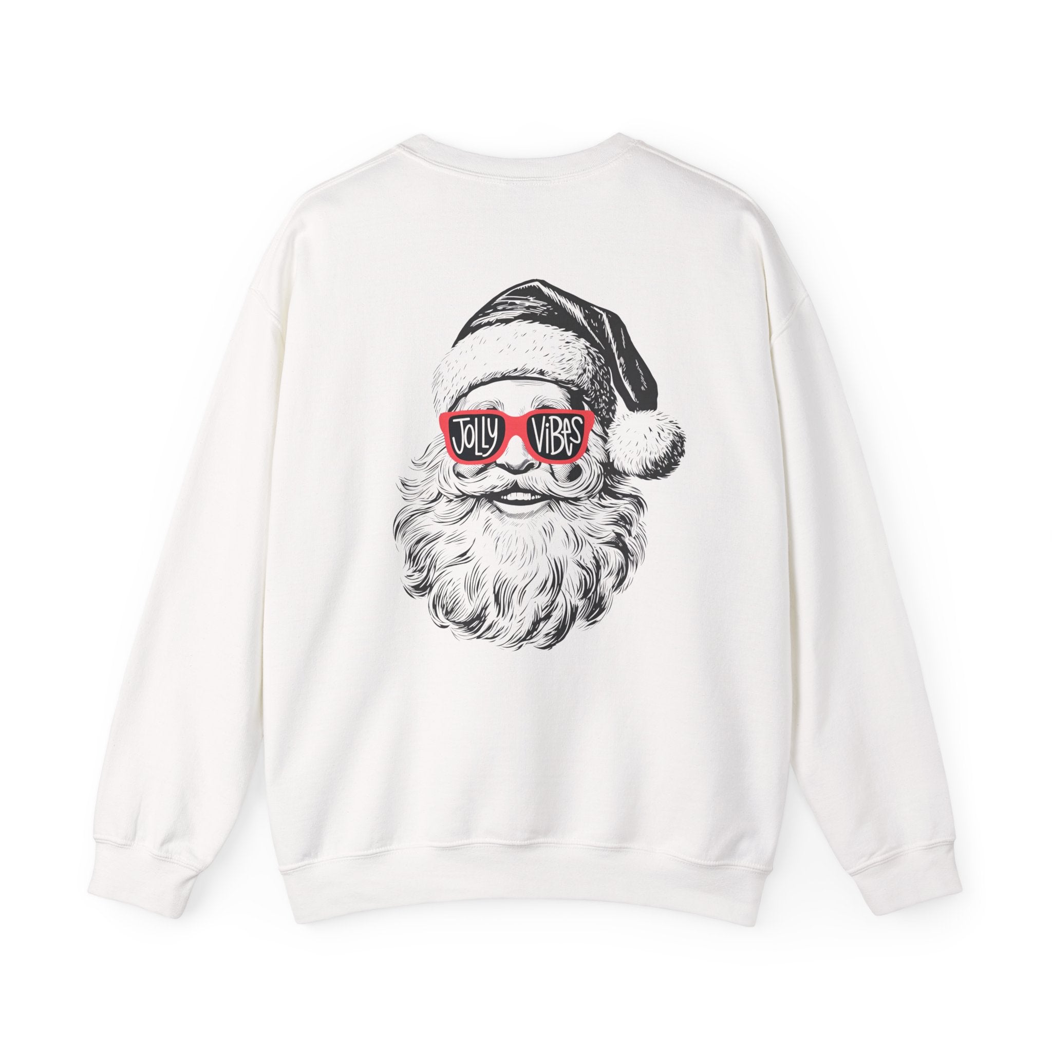 Santa Claus Sweatshirt with Red Sunglasses - White / S - Sweatshirt