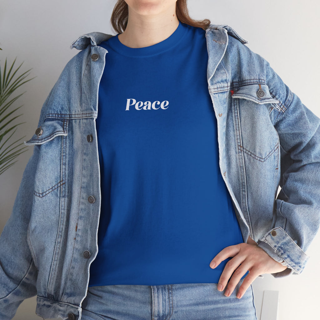 Black Peace Script T Shirt Uniteehub - T-Shirt