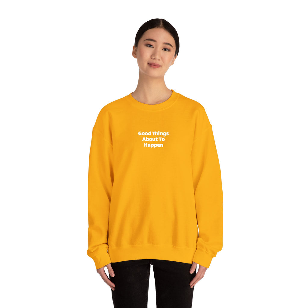 Good Things About to Happen Yellow Sweatshirt tubular knit - Sweatshirt