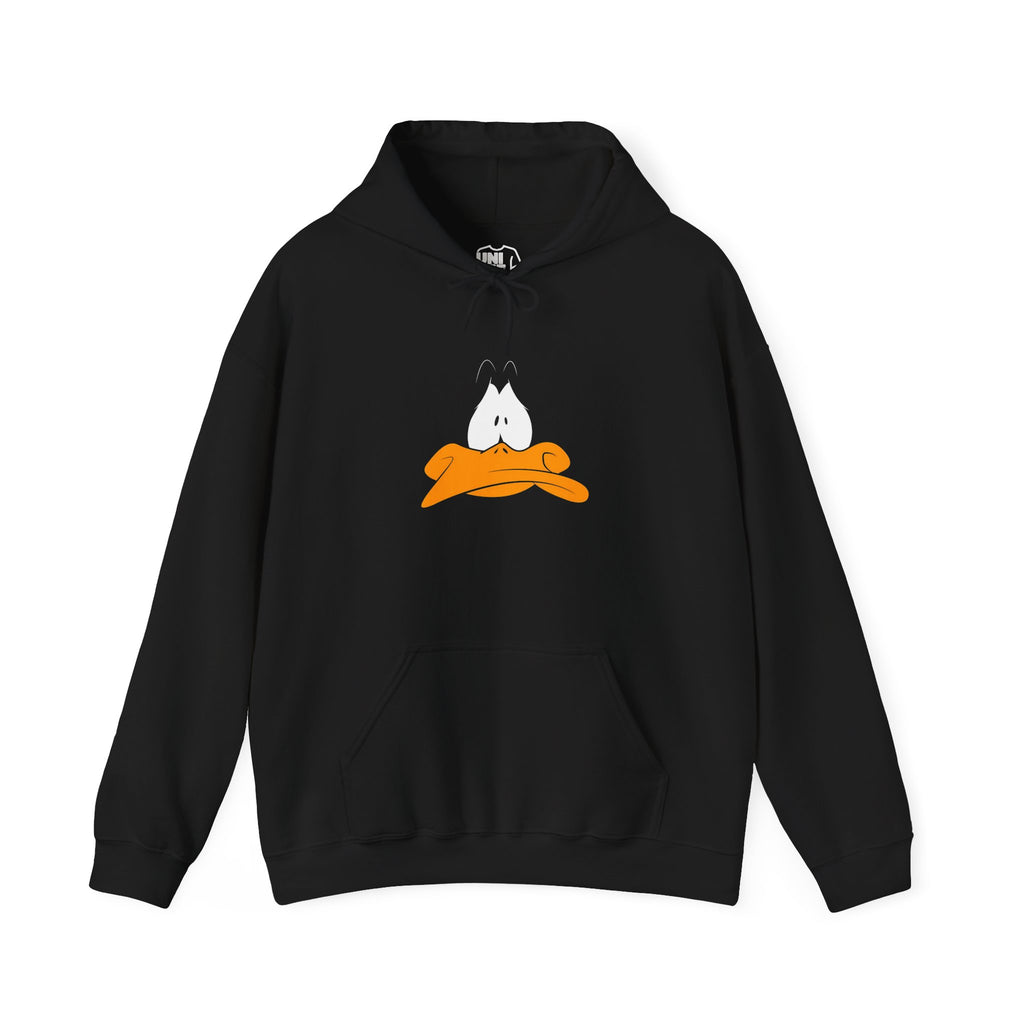 Daffy Cartoon Character Design Zip-Up Hoodie - S / Black - Hoodie