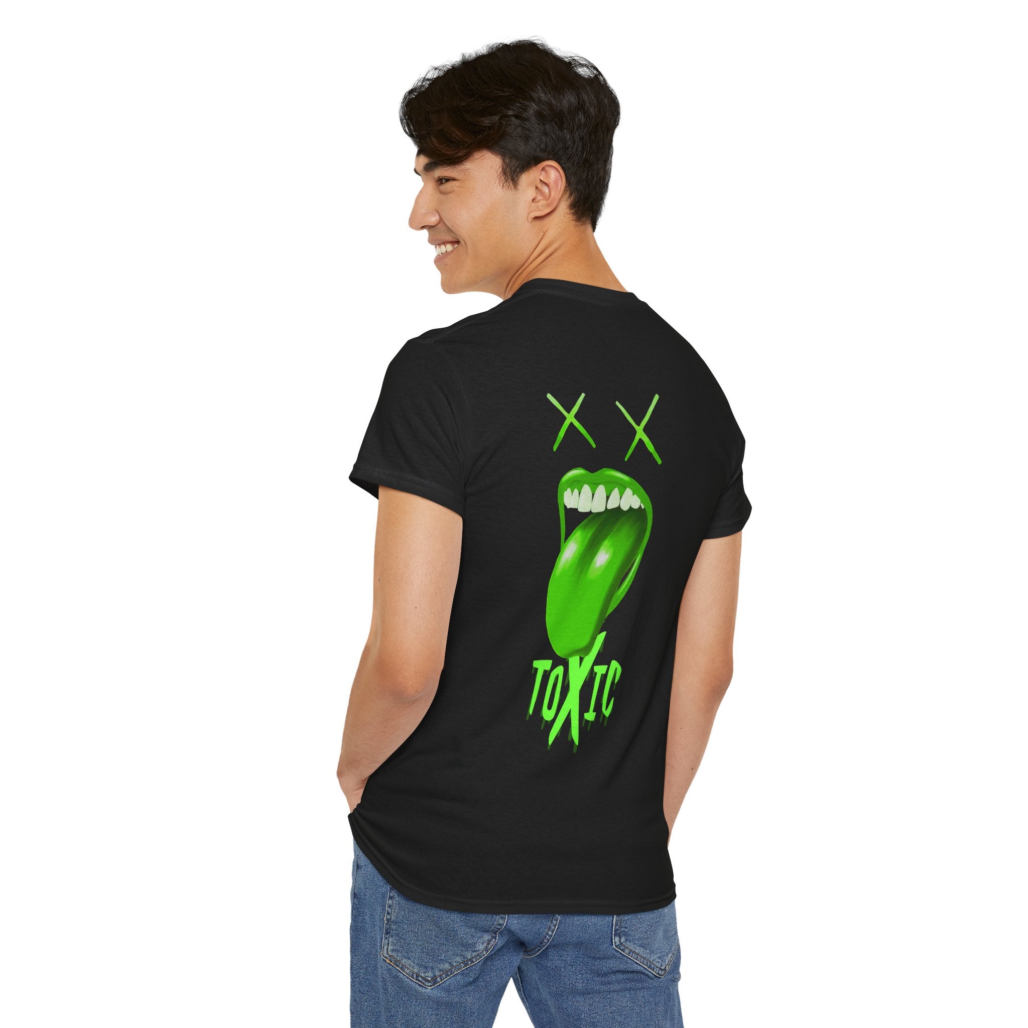 Toxic Mouth Graphic Tee Streetwear Neon - Black / S - T-Shirt