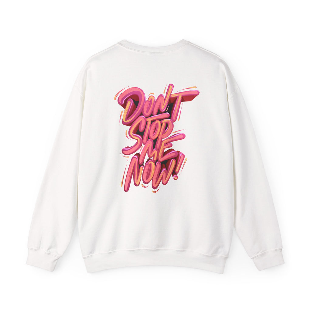 Don’t Stop Me Now Unisex Heavy Crewneck Sweatshirt - White / S - Sweatshirt