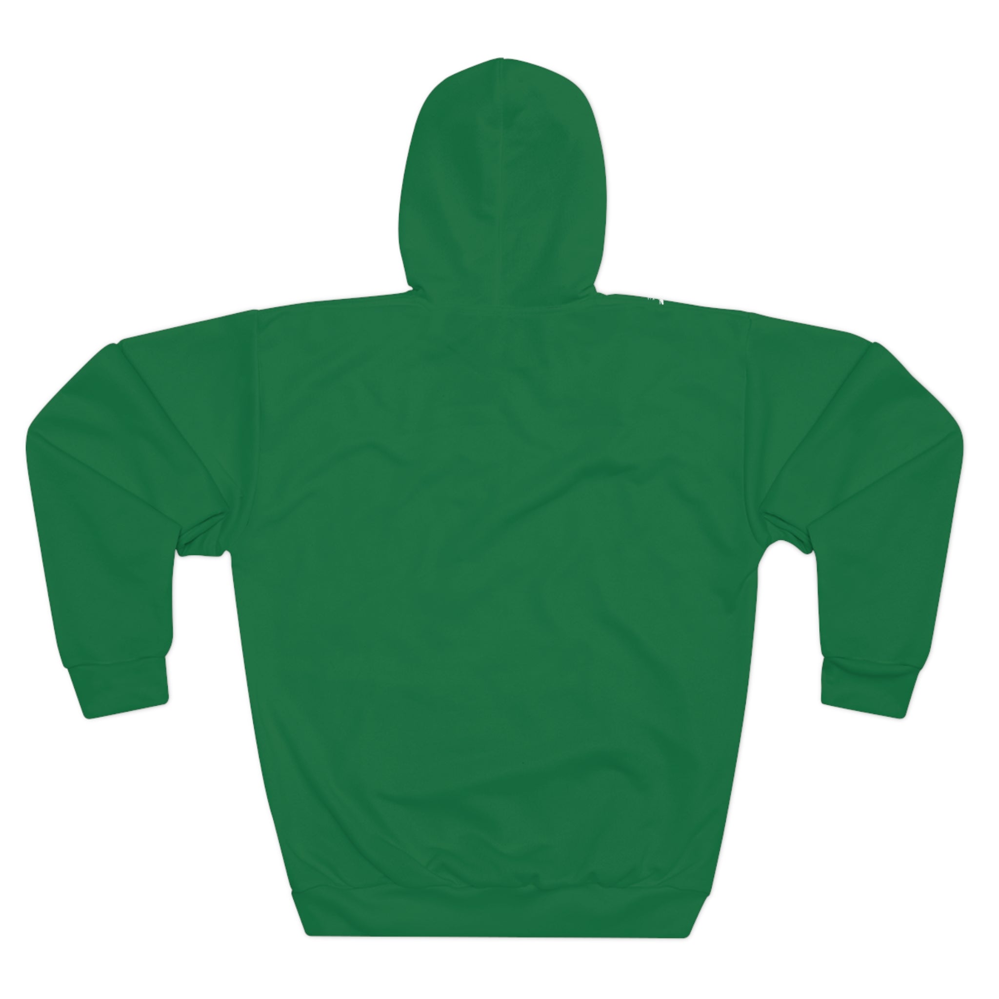Green Minimal Hoodie with Flying Santa
