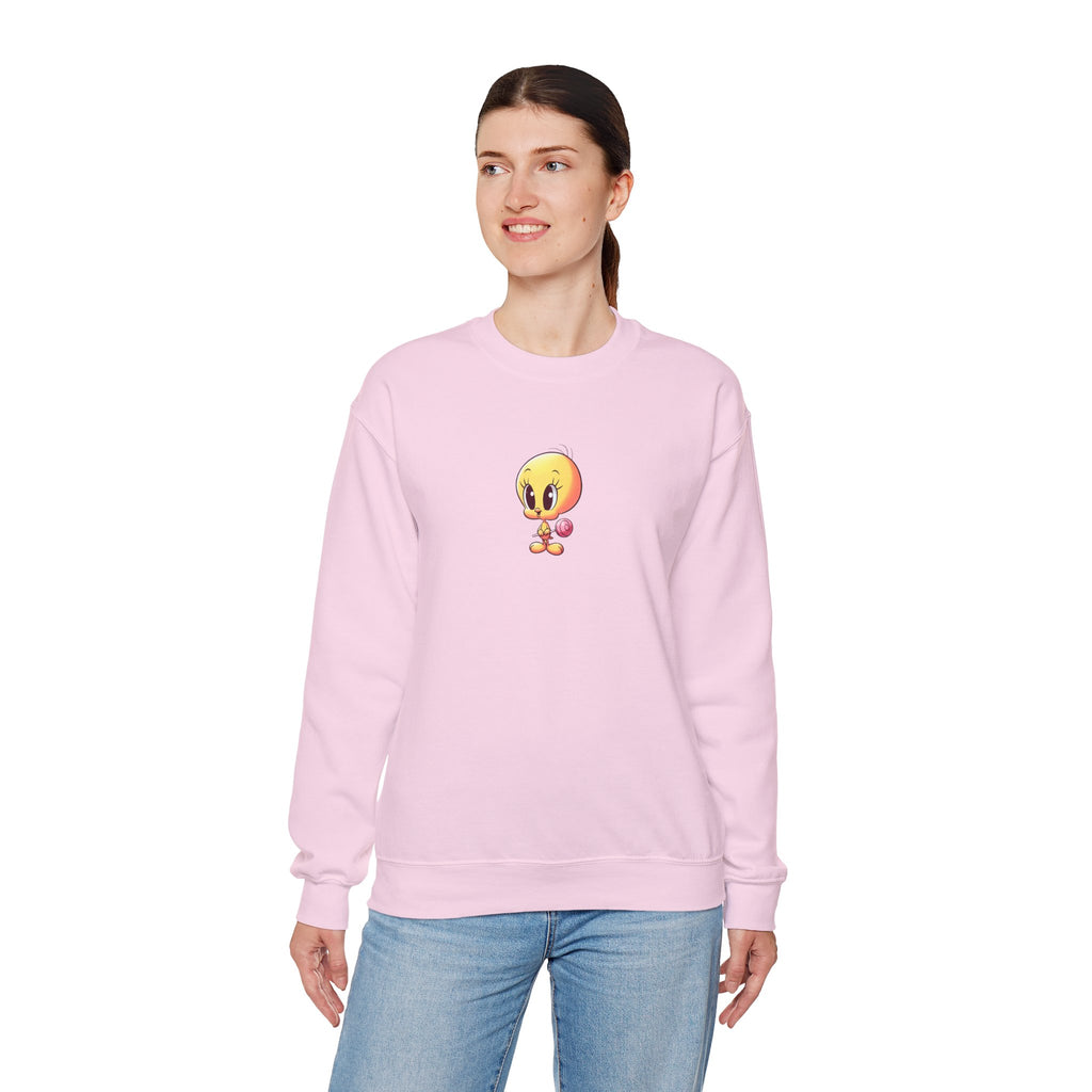 Pink Tweety Bird Crewneck Sweatshirt Machine Wash Max 30C - Sweatshirt