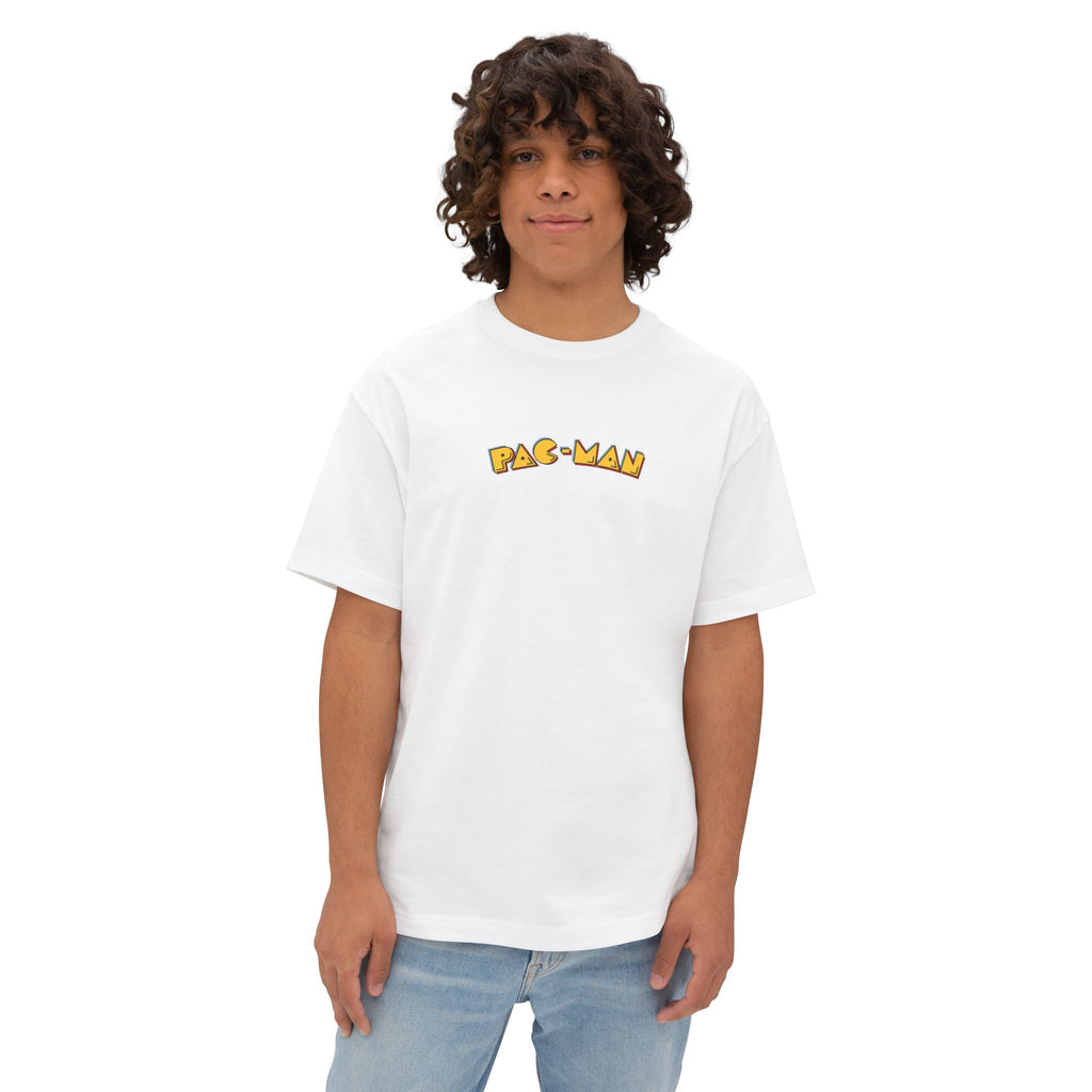 White Plus Size Pac-Man Streetwear T-Shirt - T-Shirt