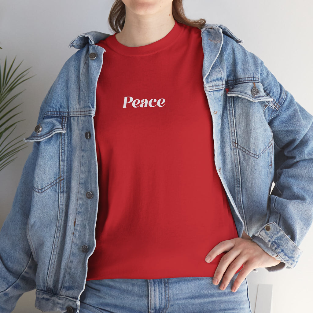 Black Peace Script T Shirt Uniteehub - T-Shirt