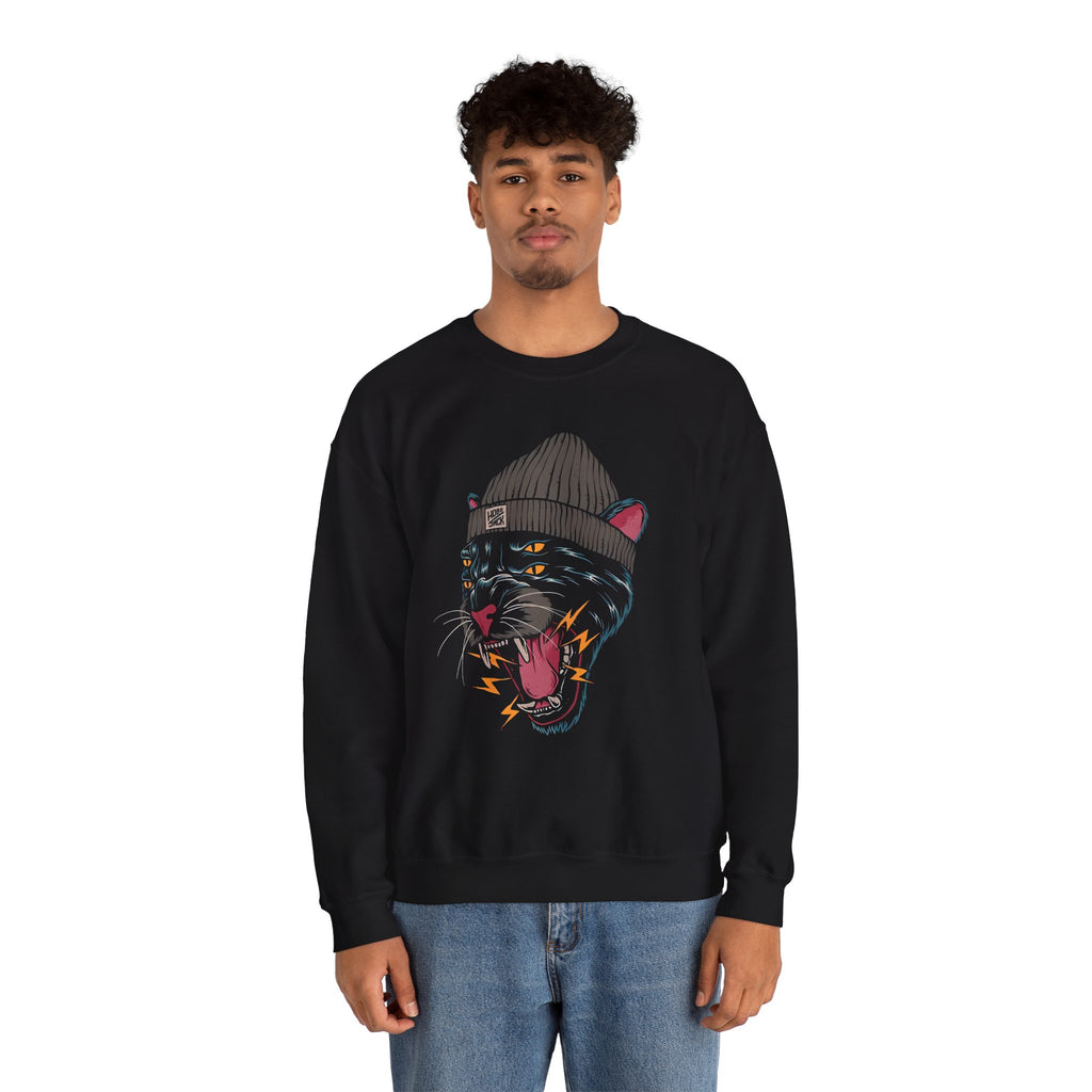 Panther Bold Cotton-Poly Blend Crewneck Sweatshirt - Sweatshirt
