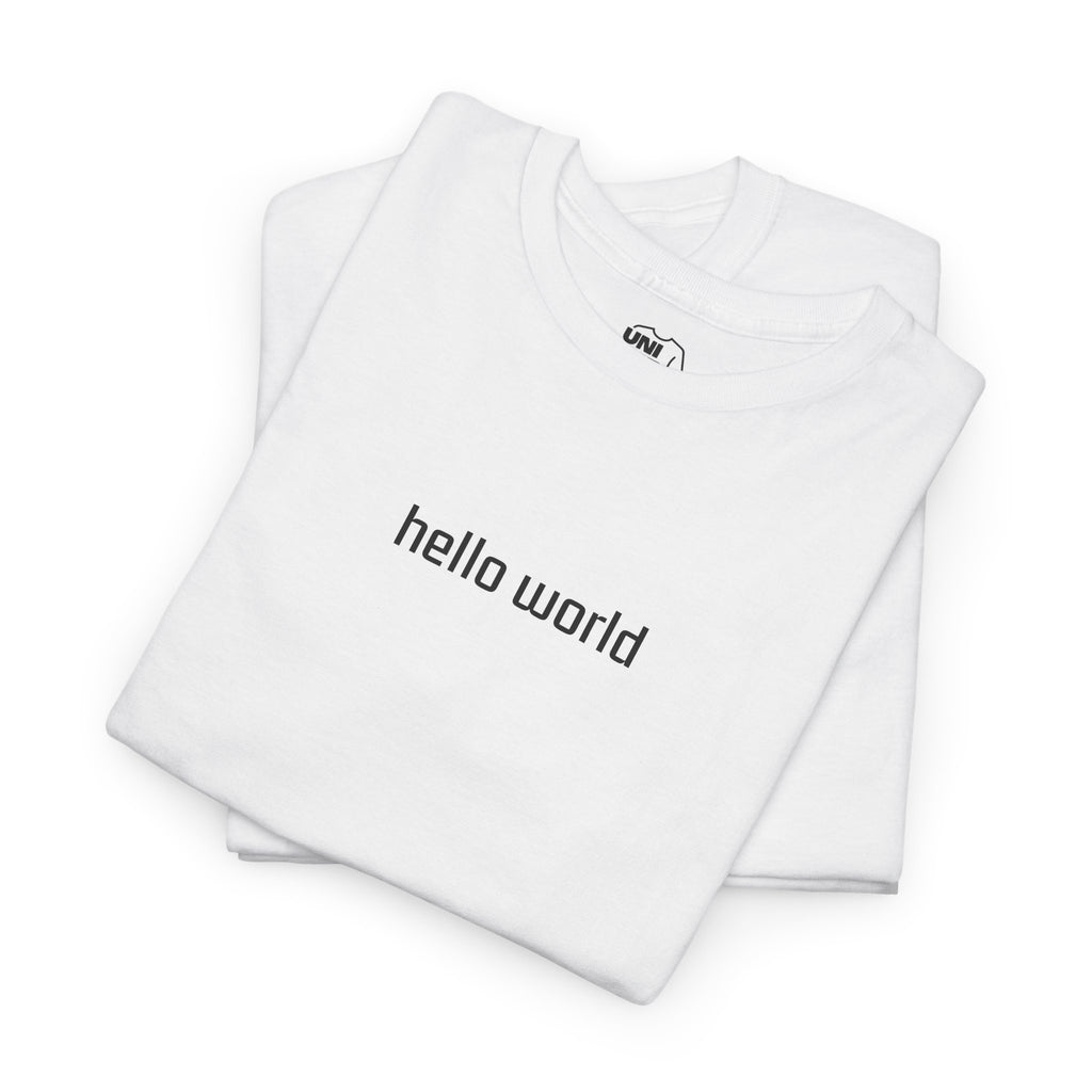 Hello World Graphic Tee with tear-away label - T-Shirt
