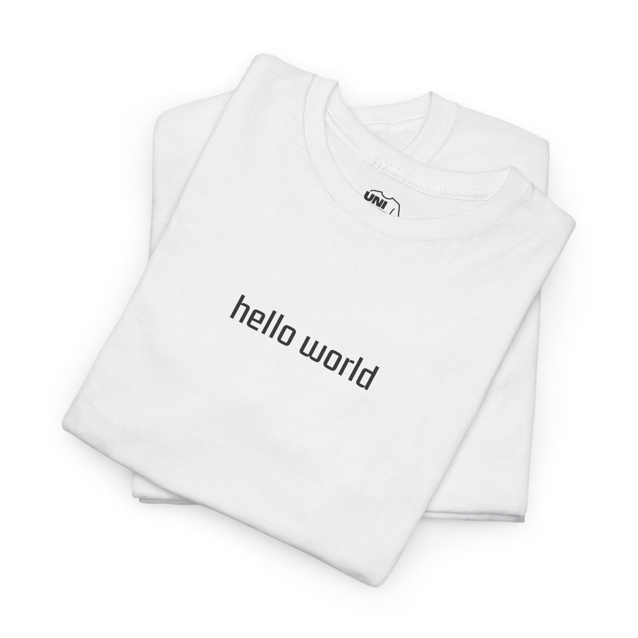 Hello World Graphic Tee with tear-away label - T-Shirt