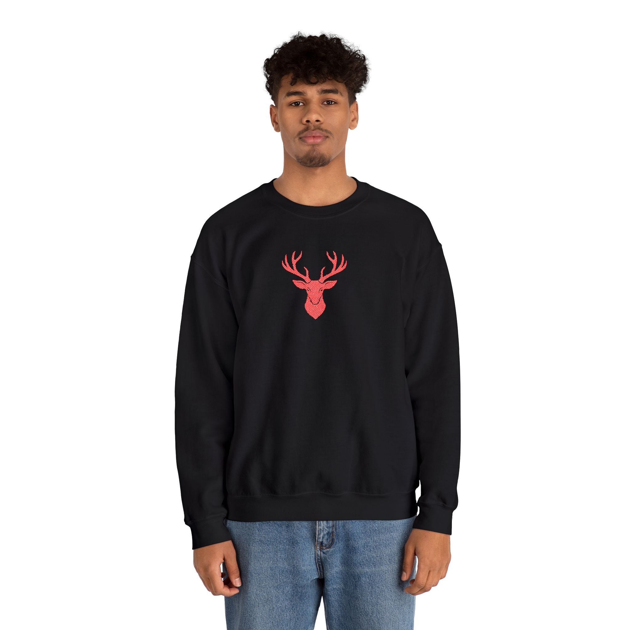 Deer Head Crewneck Sweatshirt