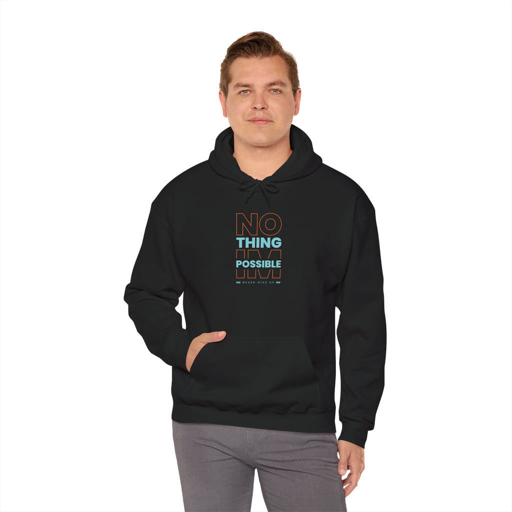 NO THING IS POSSIBLE Black Hoodie by Uniteehub - Hoodie