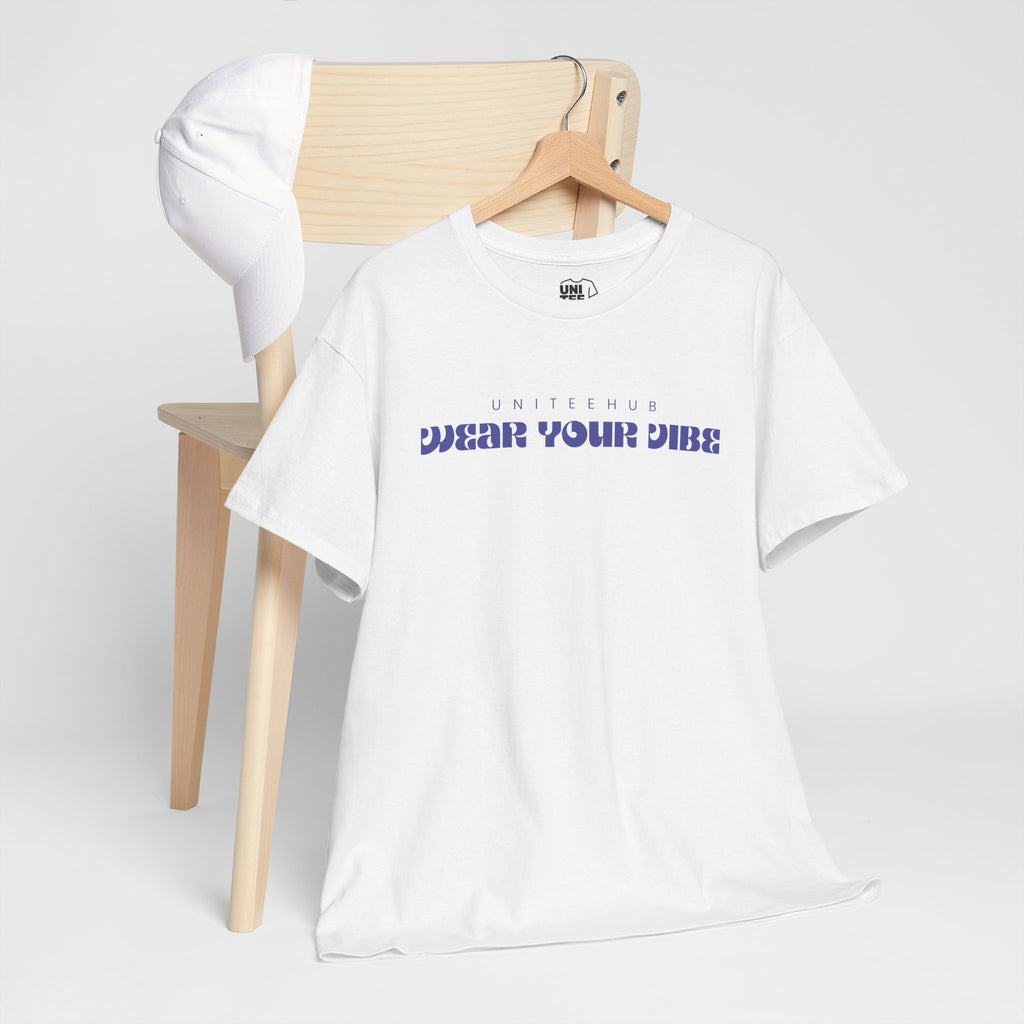 Unisex Heavy Cotton Tee - Wear Your Vibe T-Shirt - White / S - T-Shirt