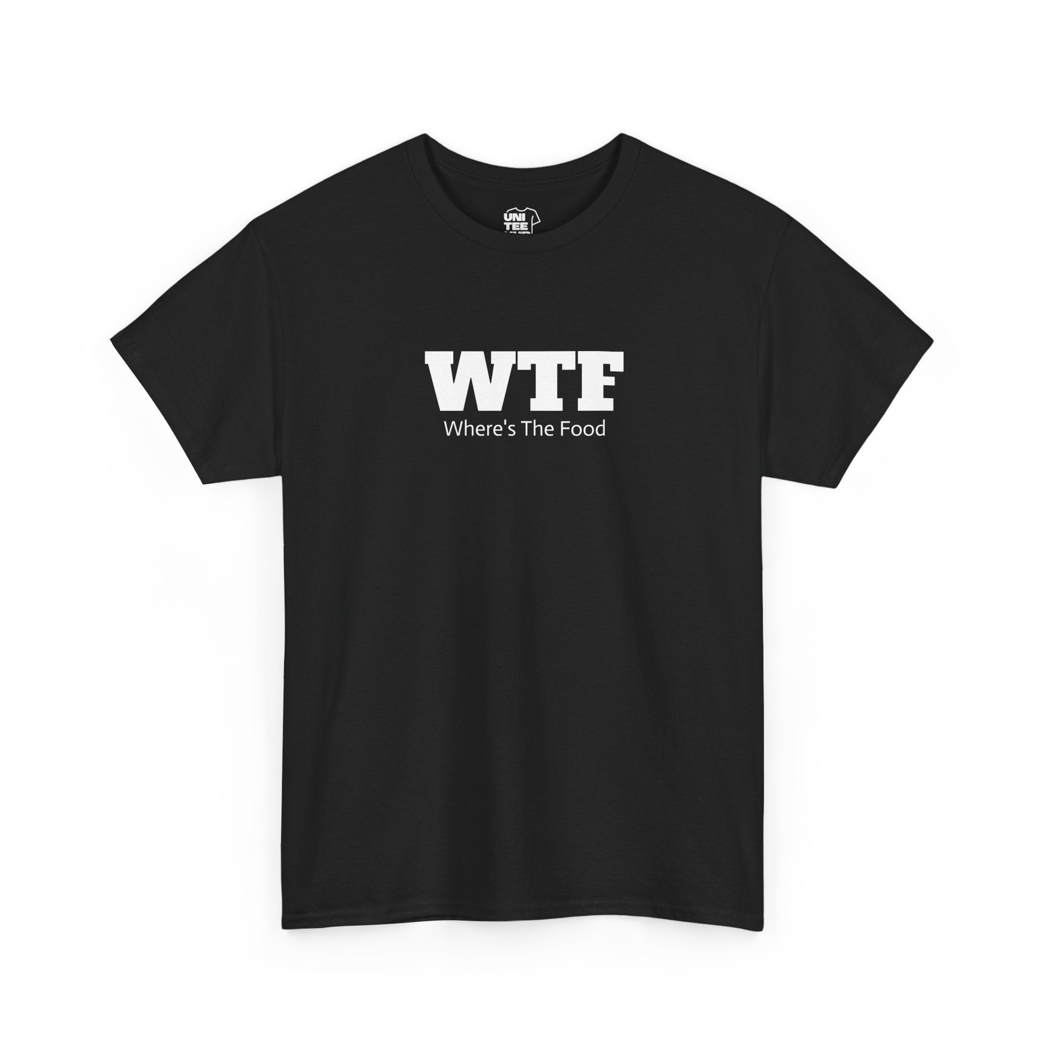 WTF Where’s The Food Tee — Funny Foodie Graphic T-Shirt - Black / S - T-Shirt