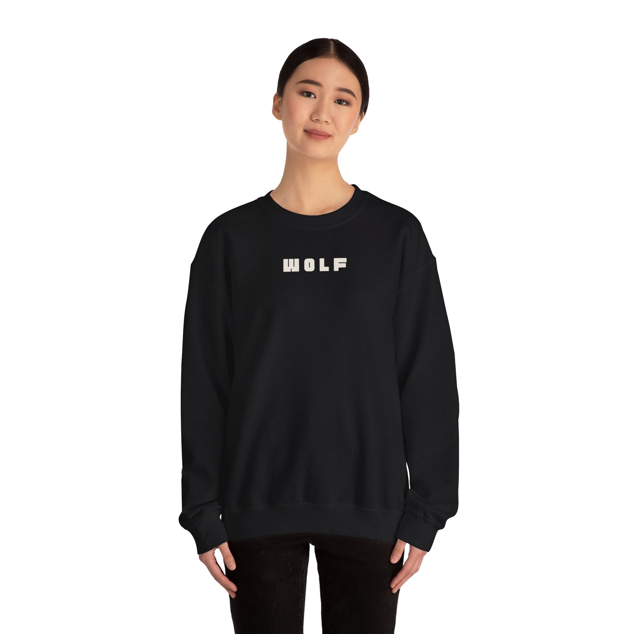 Wolf Graphic Crewneck Sweatshirt for Halloween - Sweatshirt