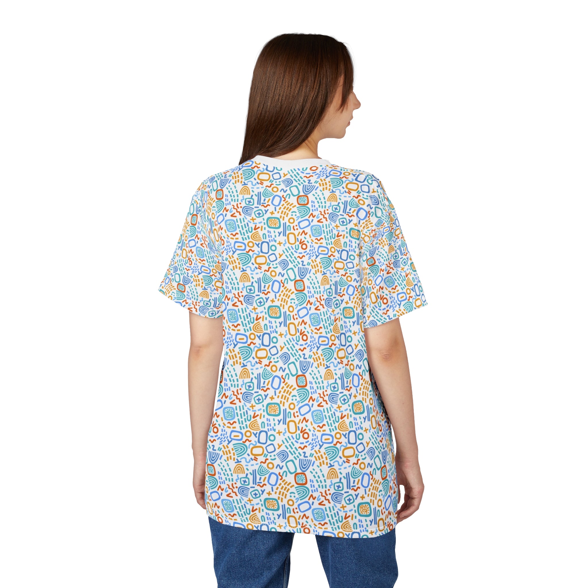 Vibrant Geometric Unisex Tee - Fun & Casual - All Over Prints
