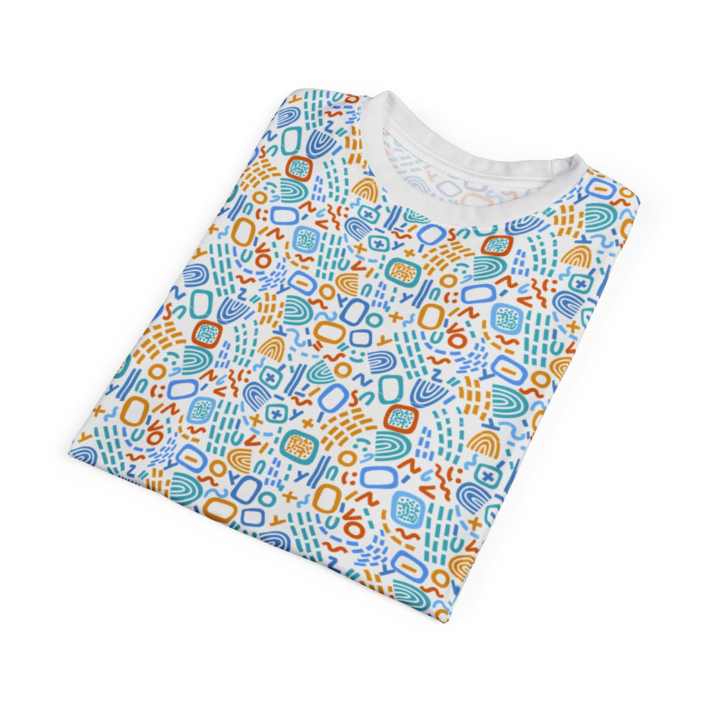 Vibrant Geometric Unisex Tee - Fun & Casual - All Over Prints