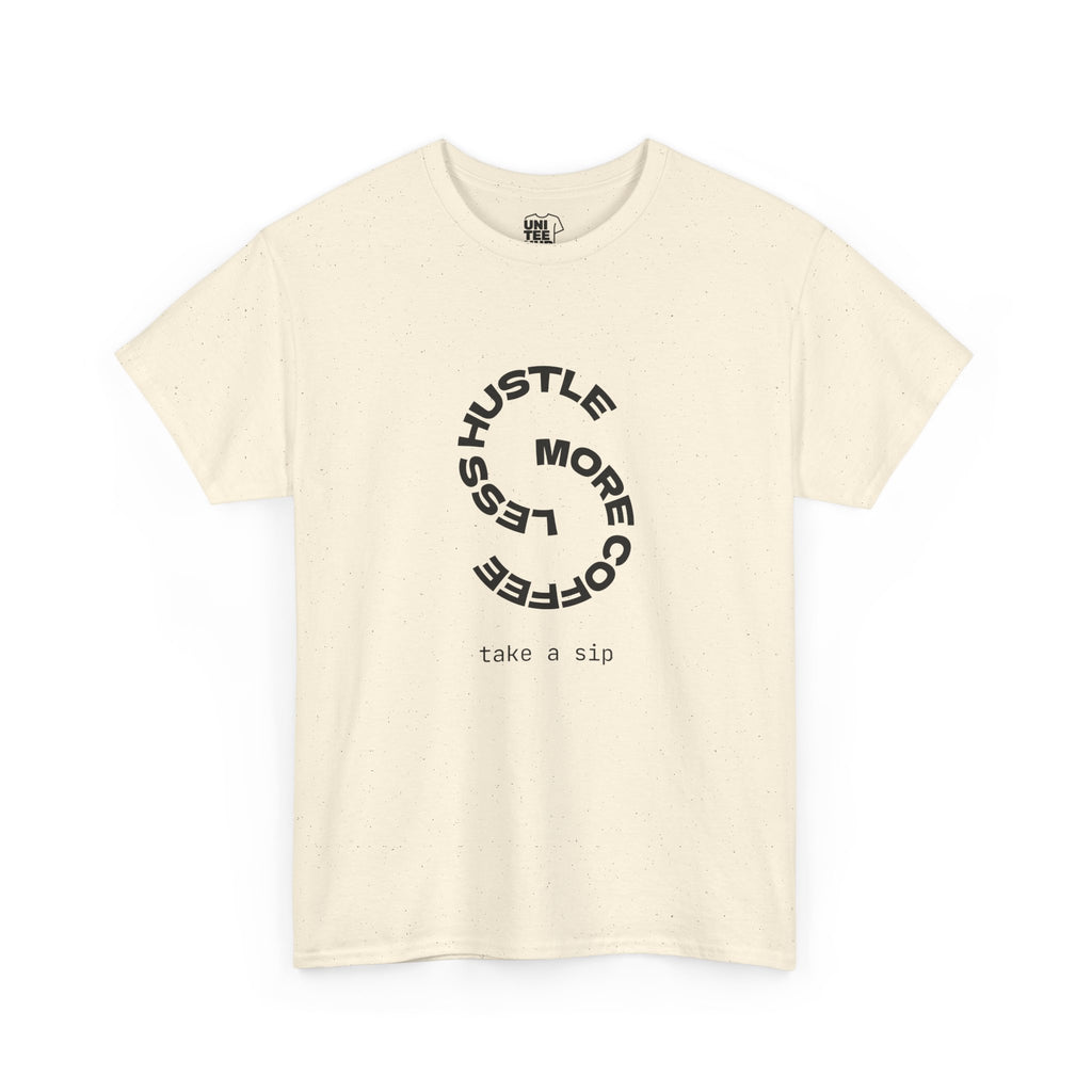 Hustle Less Coffee More Crewneck Tee - T-Shirt