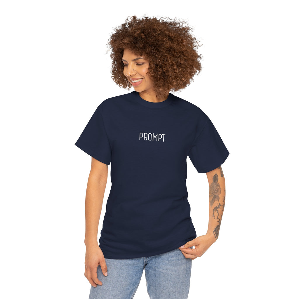Prompt Text Navy Blue Tee - T-Shirt