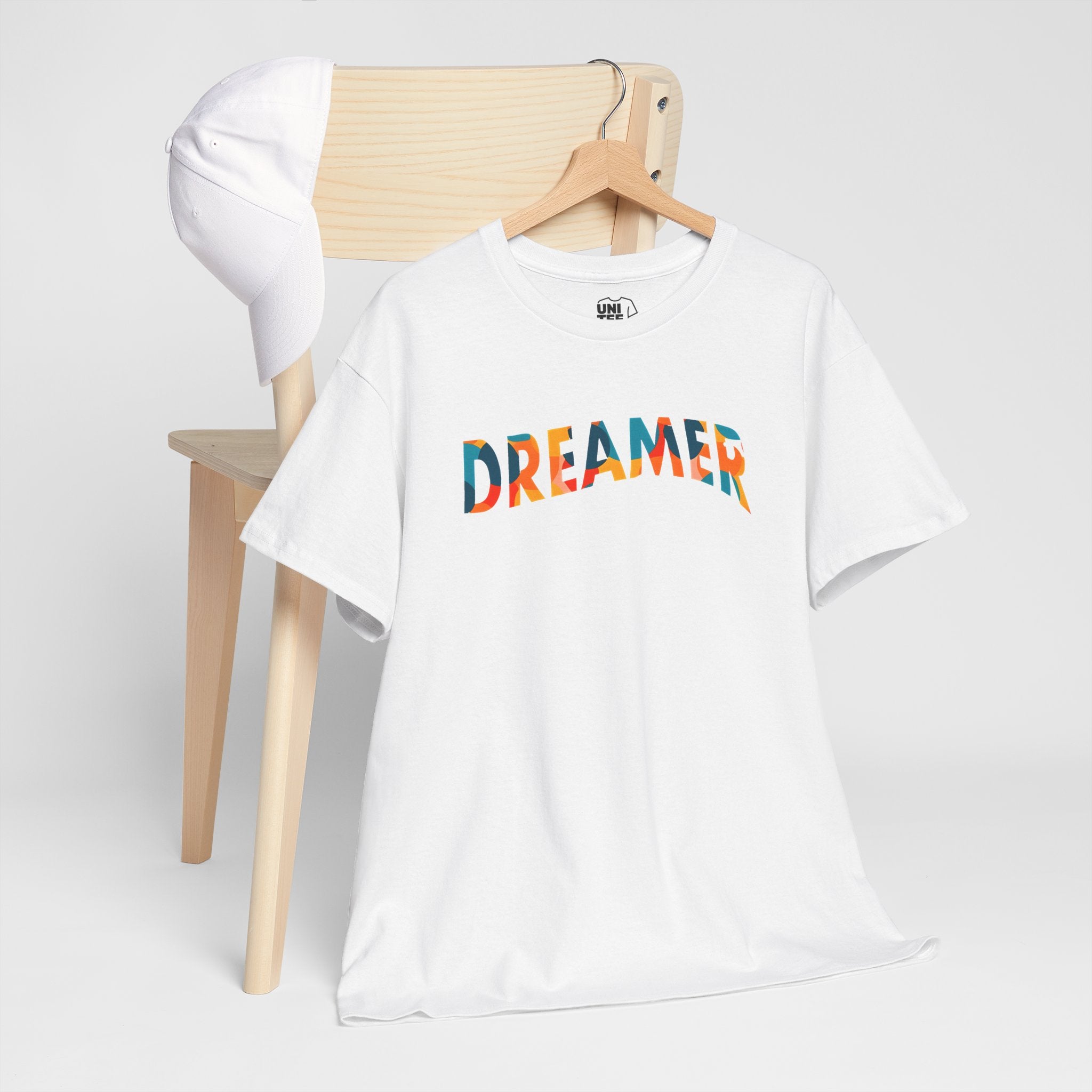 Unisex Dreamer Cotton Tee - Inspirational Typography Shirt for Creative Souls - White / S - T-Shirt