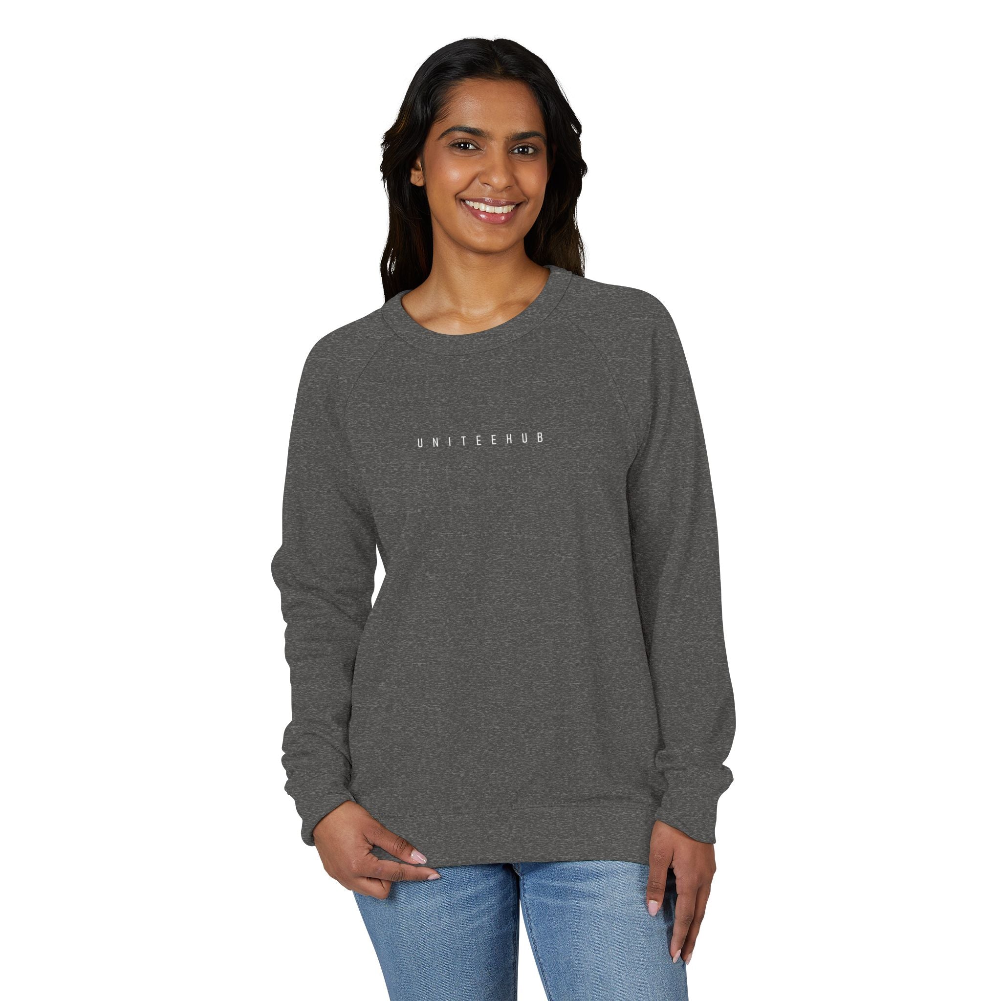 UniTeeHub Charcoal Gray Relaxed Fit Crewneck Sweatshirt - Sweatshirt
