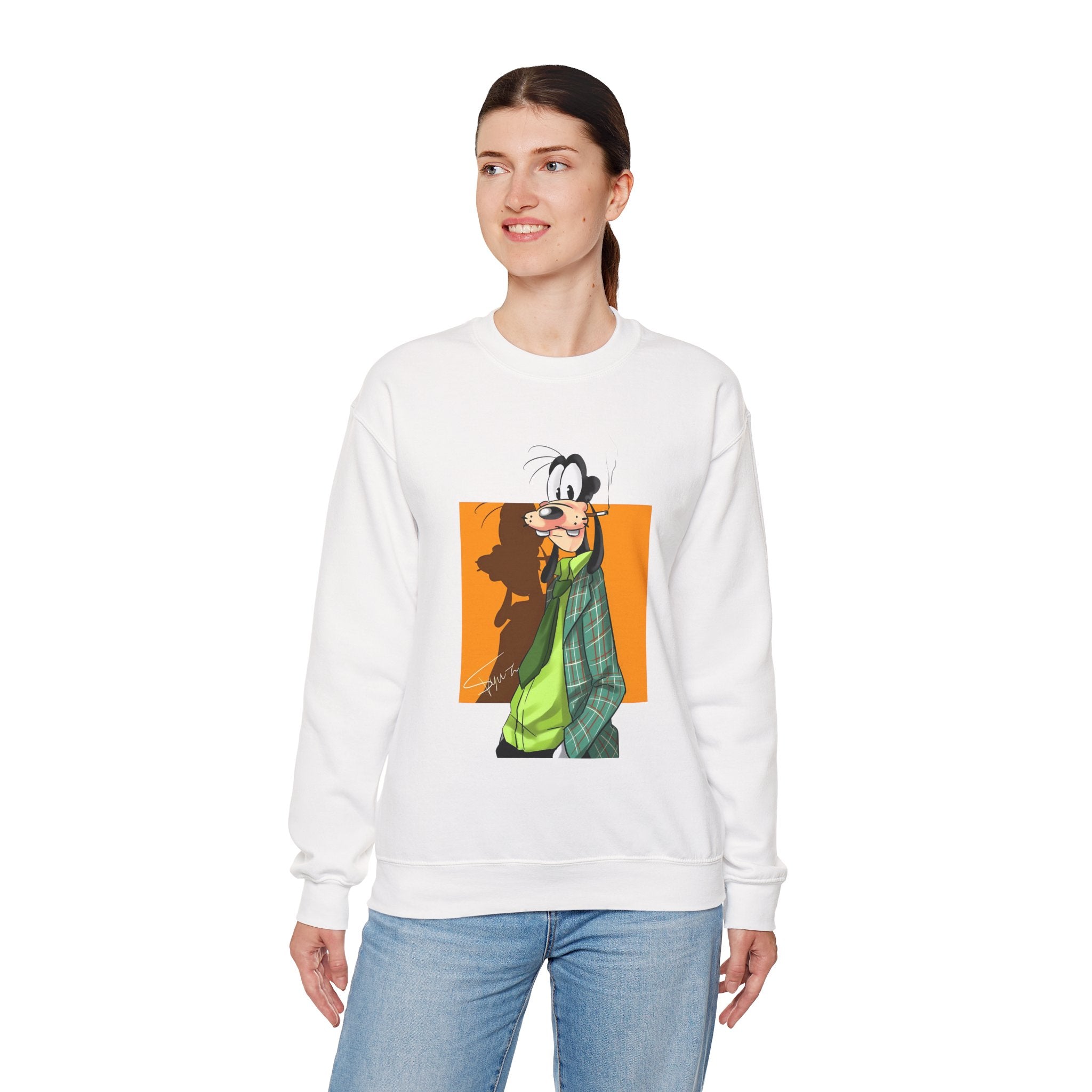 Goofy Graphic Crewneck Sweatshirt - Sweatshirt