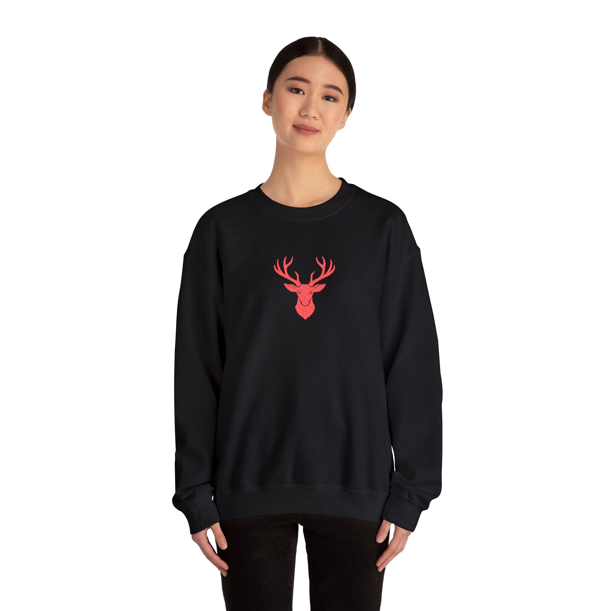 Deer Head Crewneck Sweatshirt