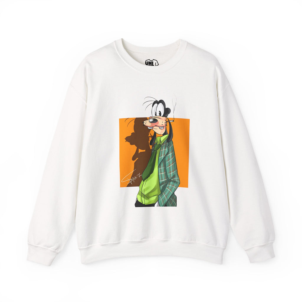 Goofy Graphic Crewneck Sweatshirt - White / S - Sweatshirt