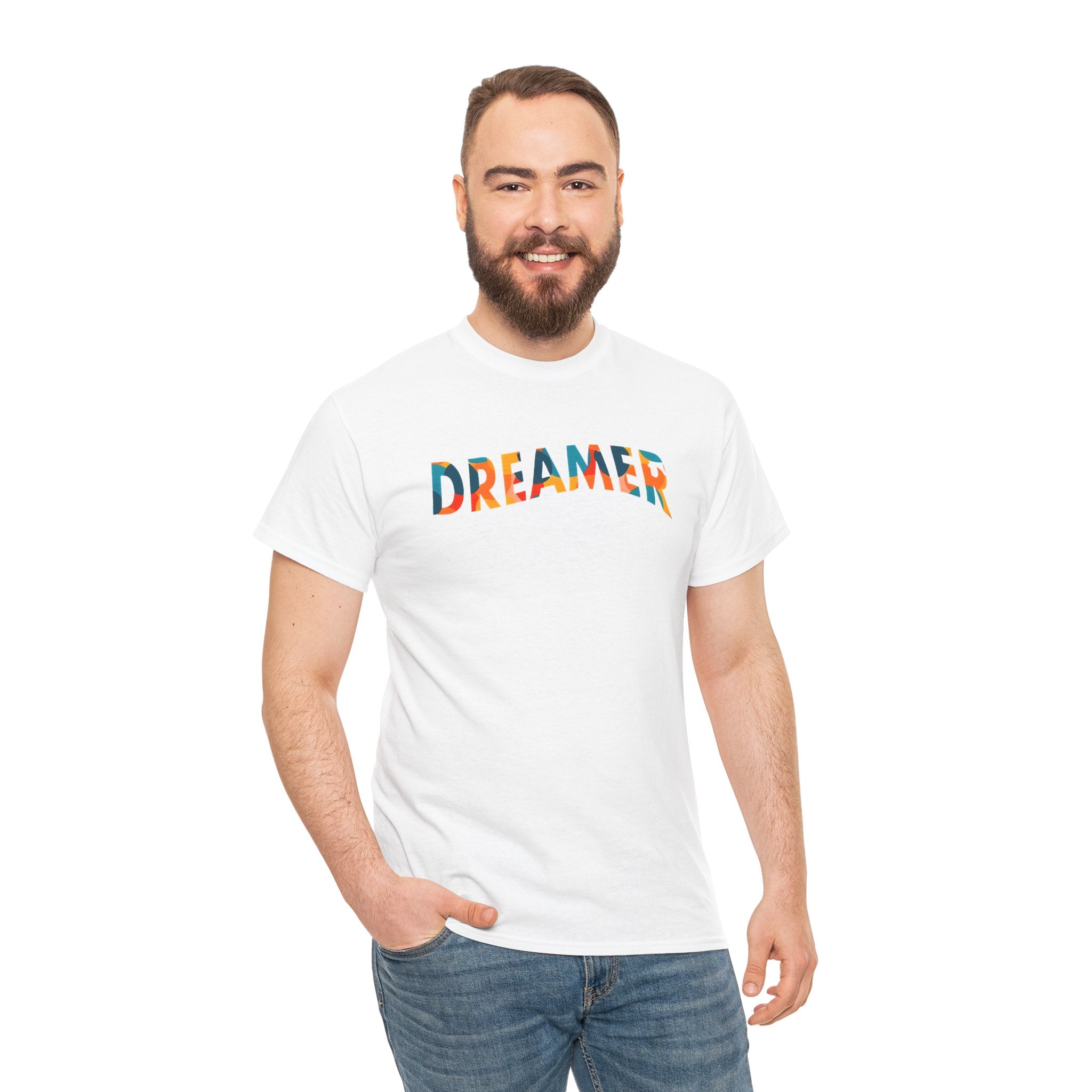 Unisex Dreamer Cotton Tee - Inspirational Typography Shirt for Creative Souls - T-Shirt