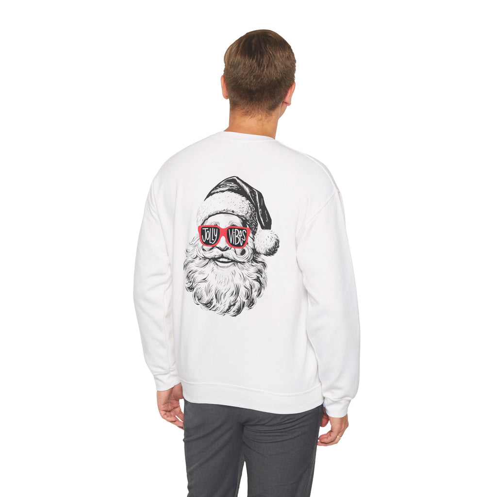 Santa Claus Sweatshirt with Red Sunglasses - Sweatshirt