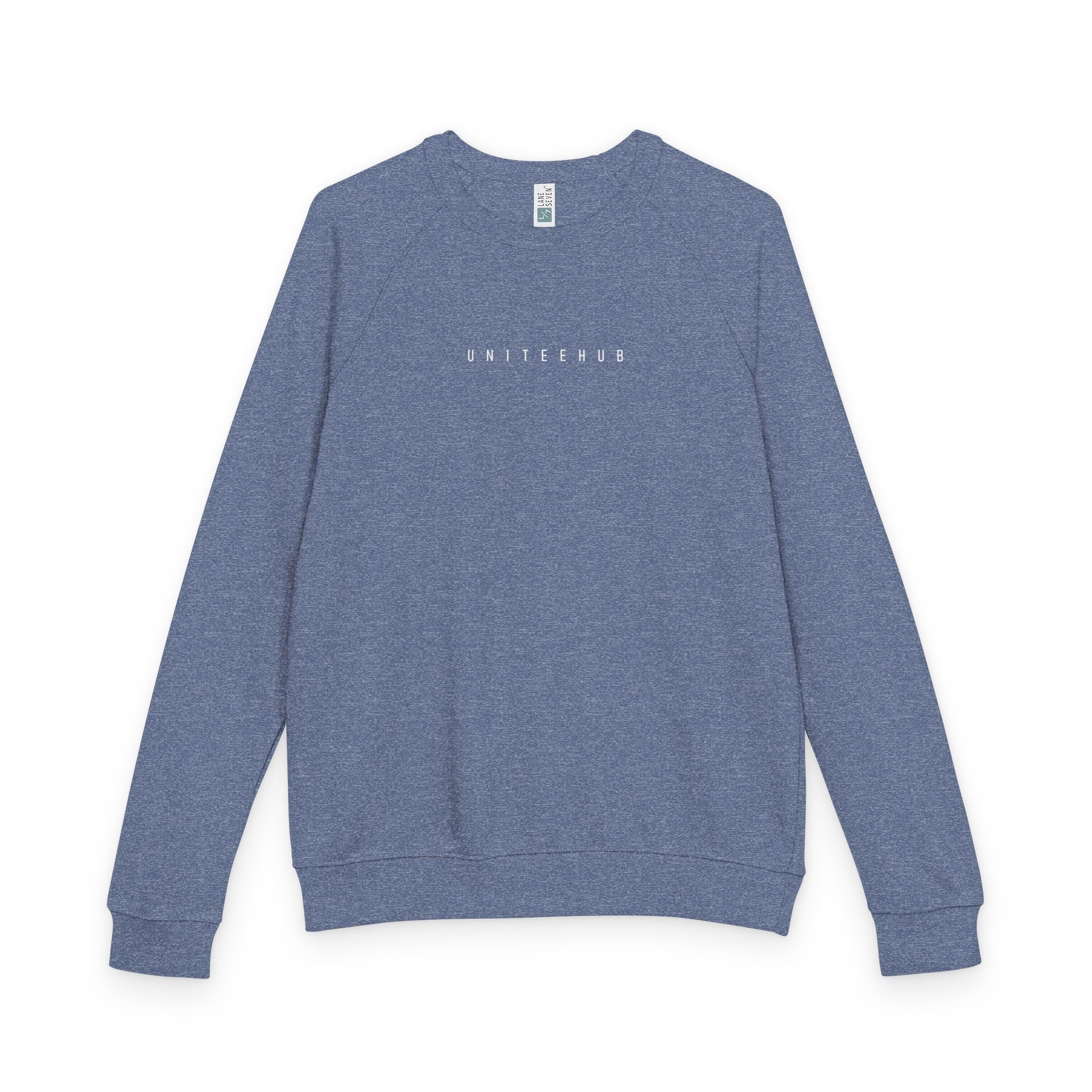 Blue Heathered Crewneck Sweatshirt Relaxed Fit - Heather Denim / S - Sweatshirt