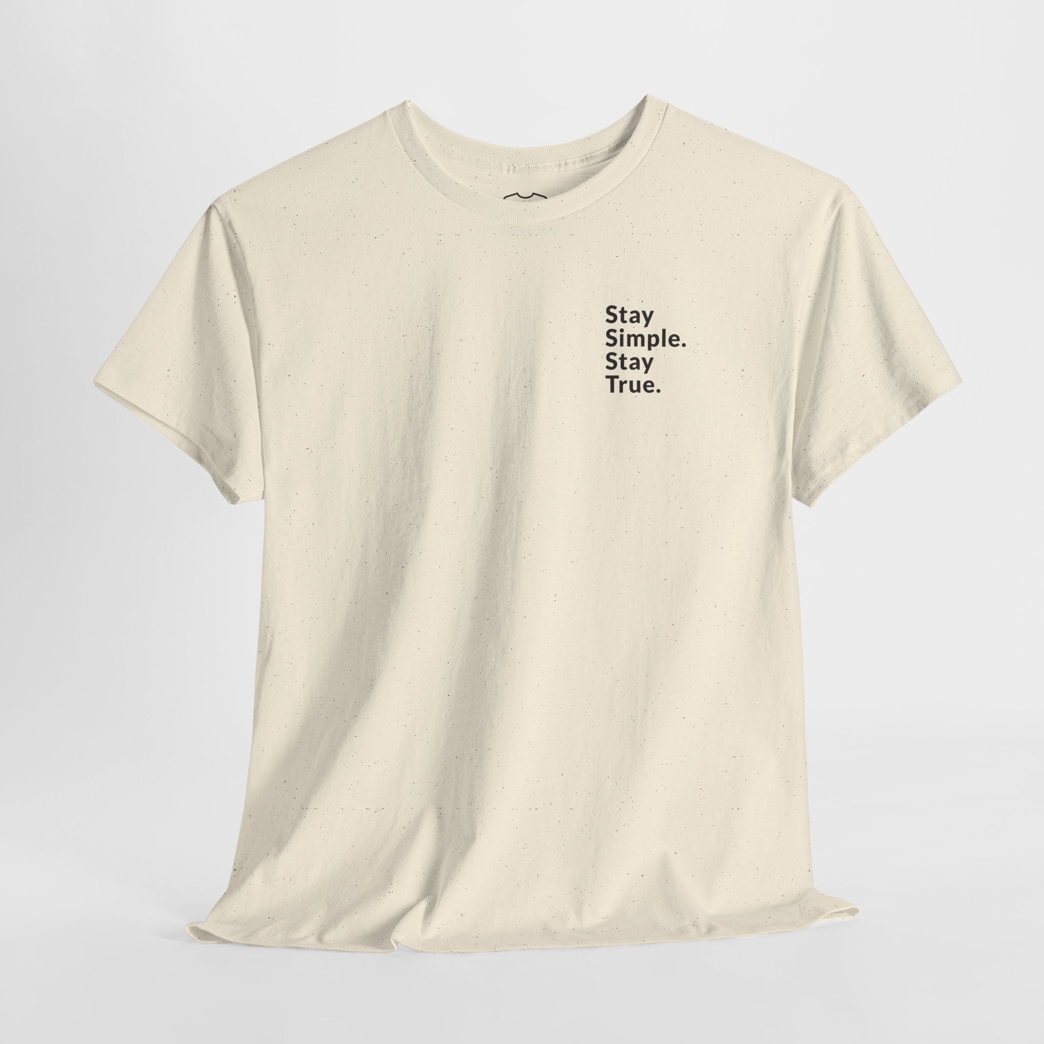 Stay Simple White Cotton Tee machine wash max 30c - T-Shirt