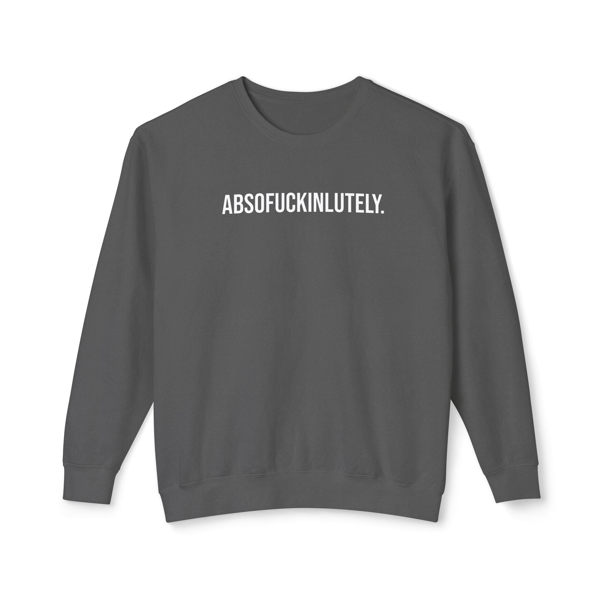 Absoufuckinlutely - Casual Statement Crewneck Sweatshirt - Pepper / S - Sweatshirt