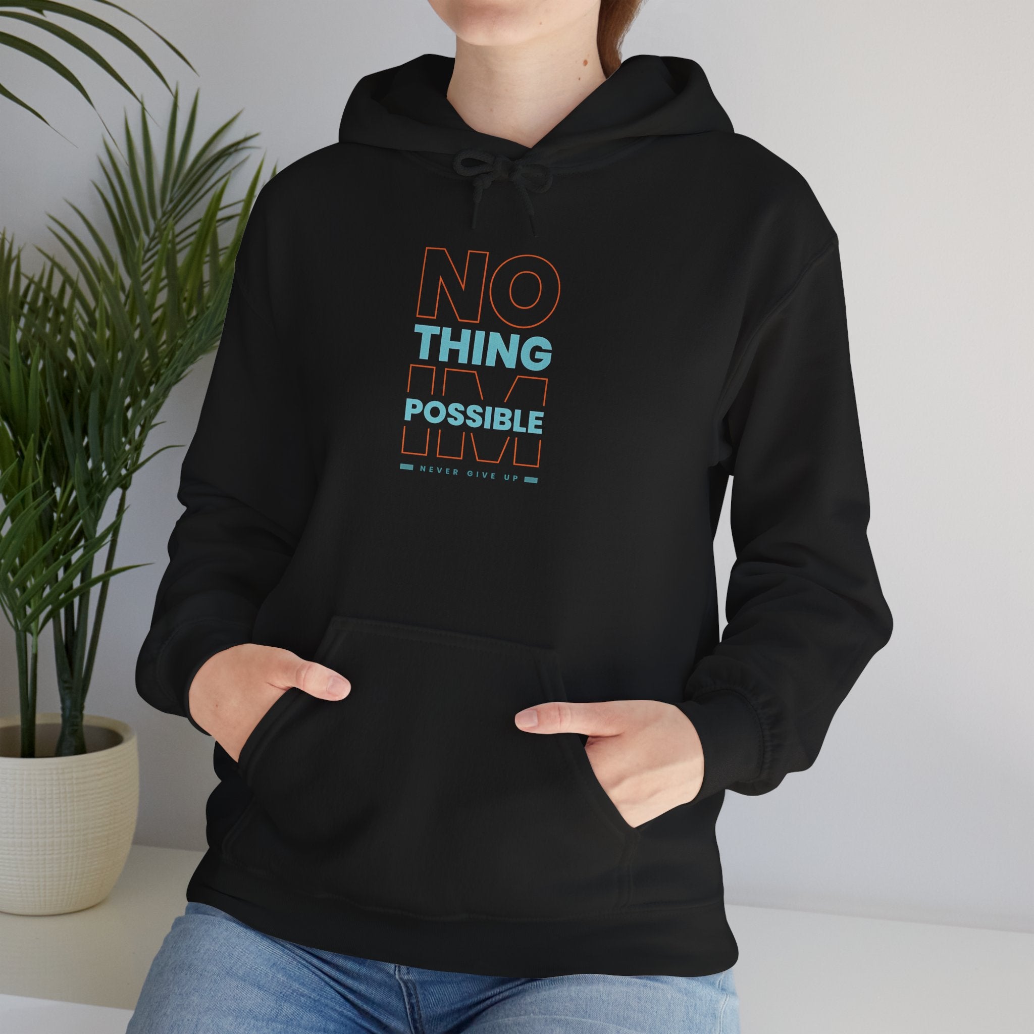 NO THING IS POSSIBLE Black Hoodie by Uniteehub - Hoodie