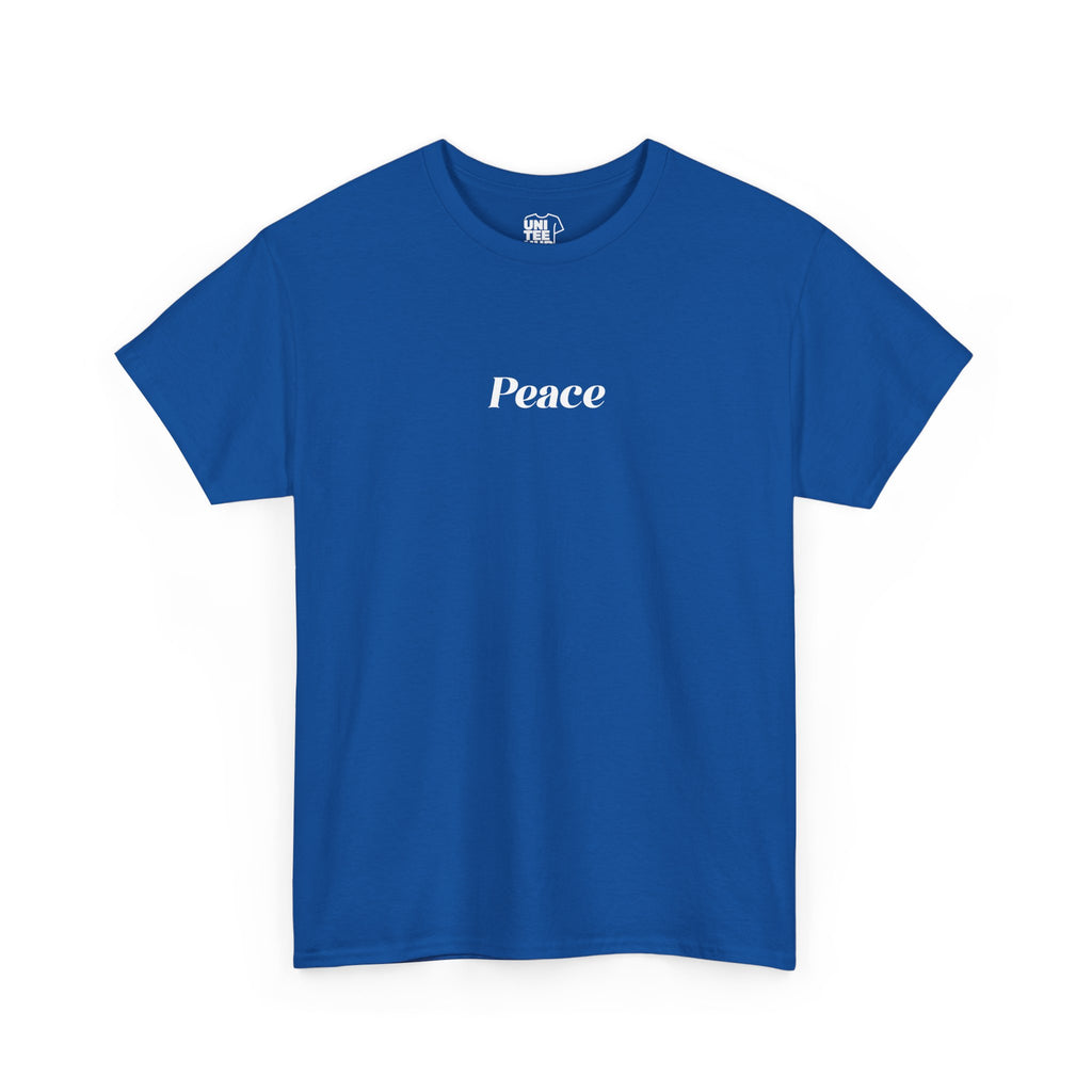 Black Peace Script T Shirt Uniteehub - Royal / S - T-Shirt