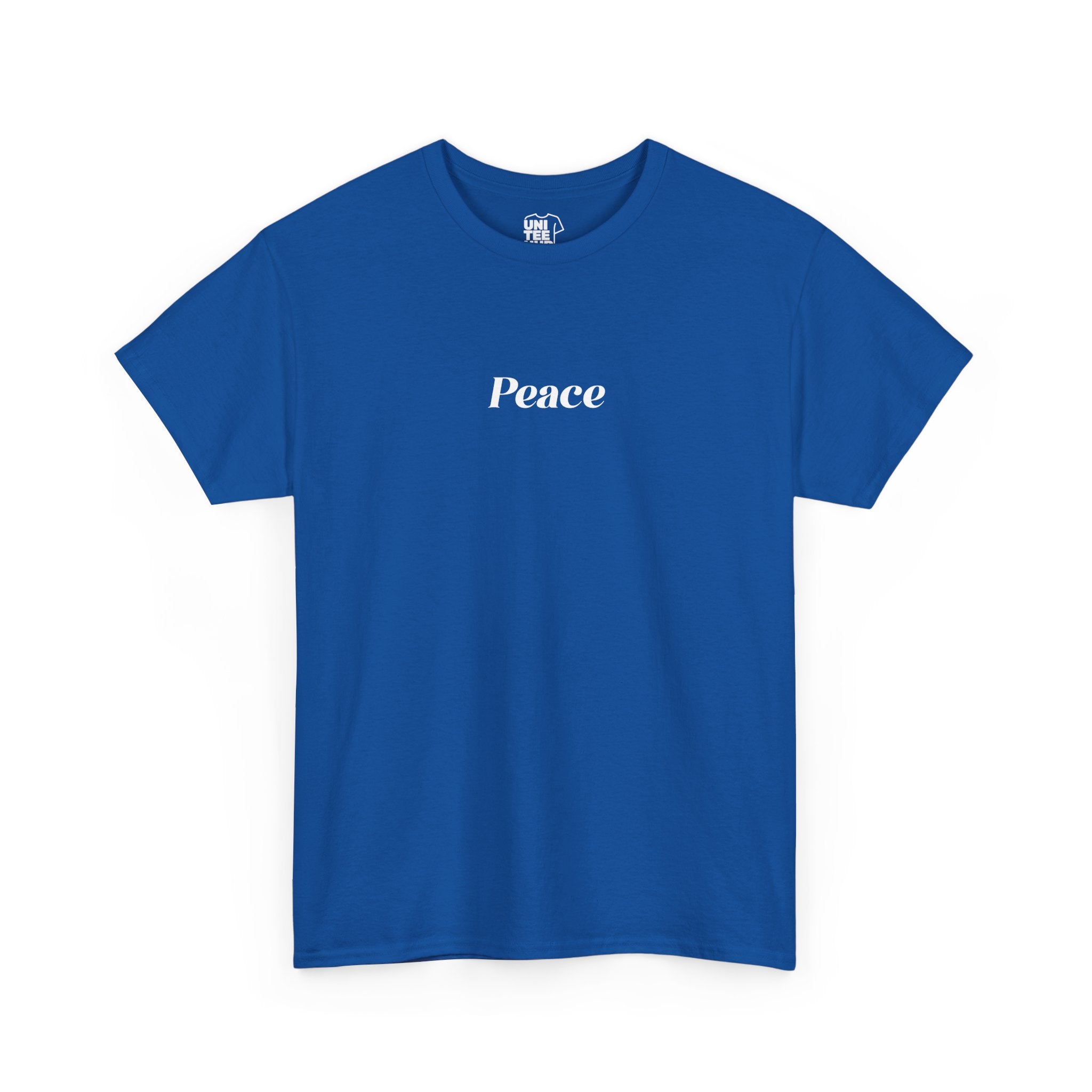Black Peace Script T Shirt Uniteehub - Royal / S - T-Shirt