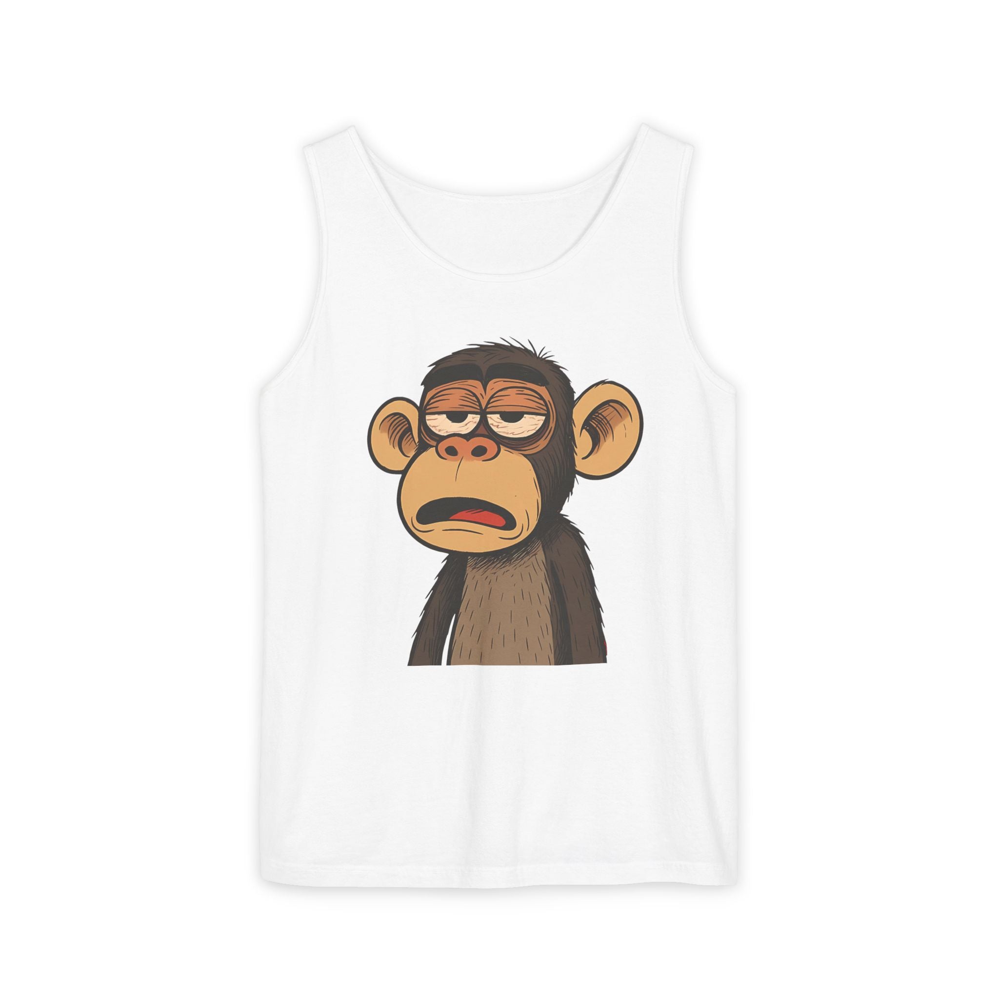 Sarcastic Monkey Unisex Tank Top - White / XS - Tank Top