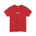 Black Peace Script T Shirt Uniteehub - Red / S - T-Shirt