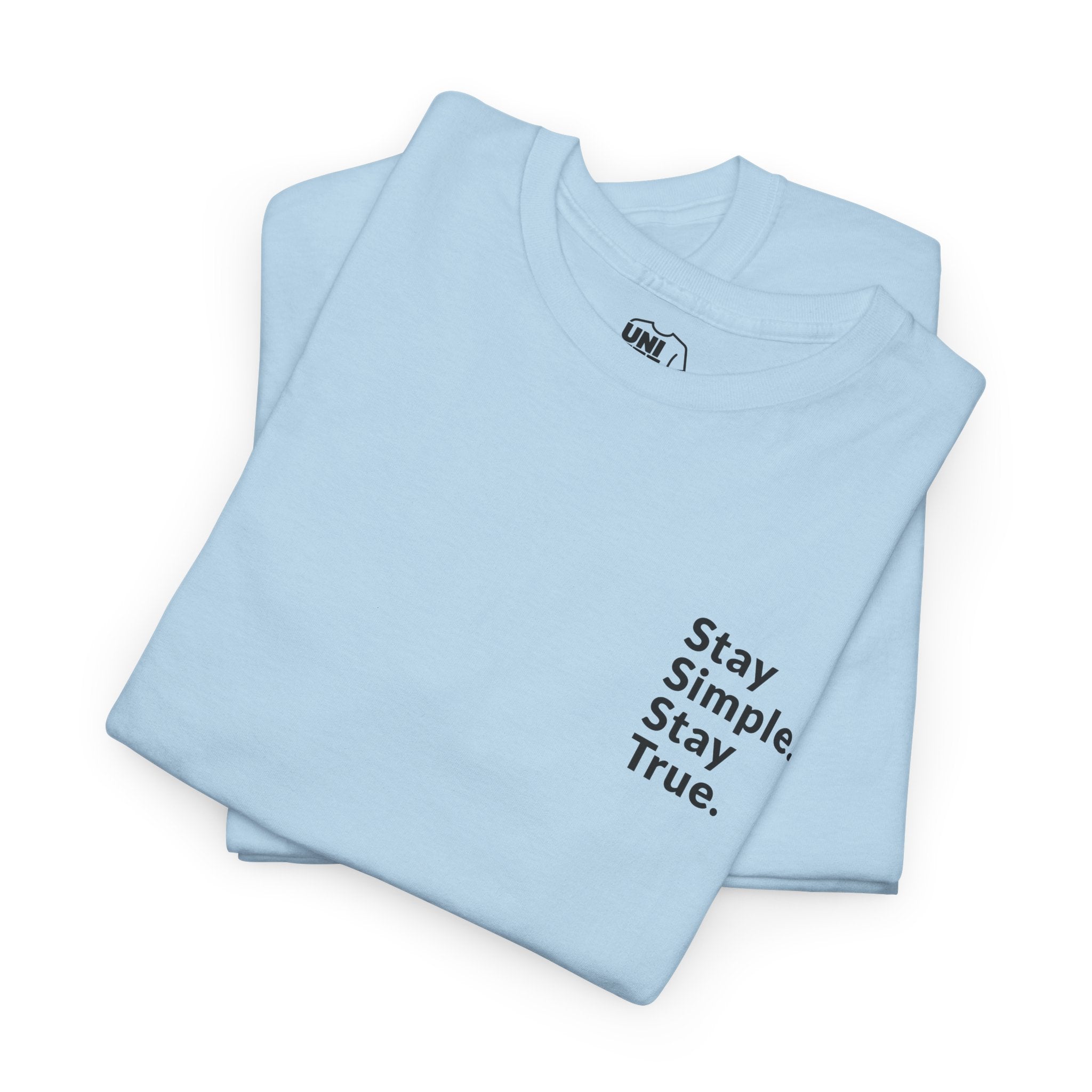 Stay Simple White Cotton Tee machine wash max 30c - T-Shirt