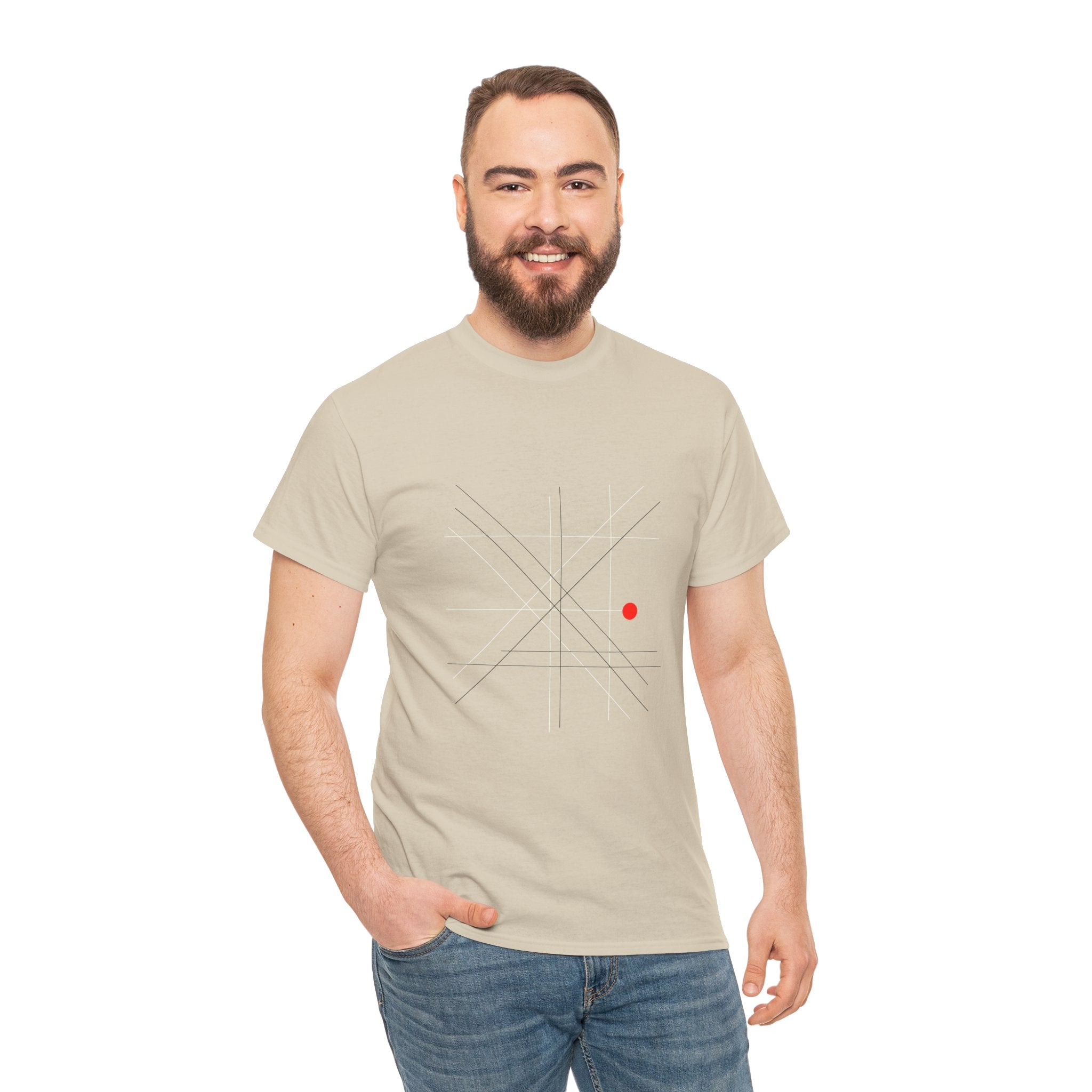 Geometric Red Dot T-Shirt soft cotton machine wash delicate - T-Shirt