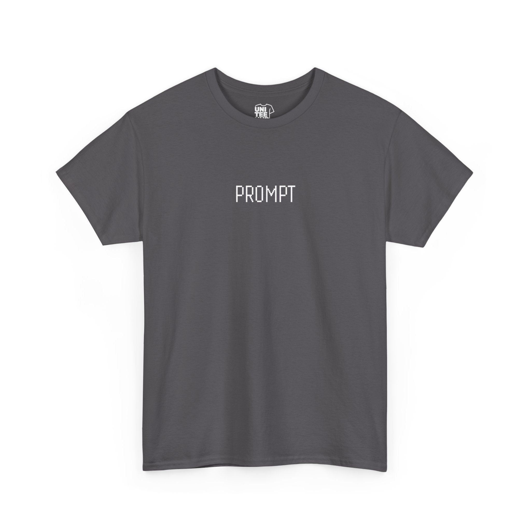 Prompt Text Navy Blue Tee - Charcoal / S - T-Shirt