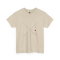 Geometric Red Dot T-Shirt soft cotton machine wash delicate - Sand / S - T-Shirt