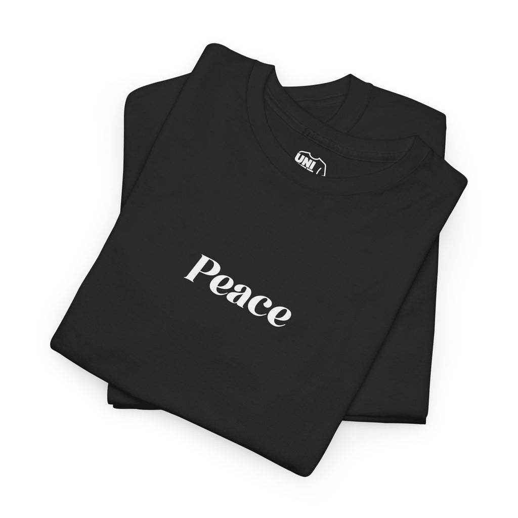 Black Peace Script T Shirt Uniteehub - T-Shirt