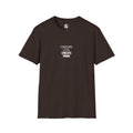 Consume Less Create More Black T-Shirt with ribbed collar - Dark Chocolate / S - T-Shirt