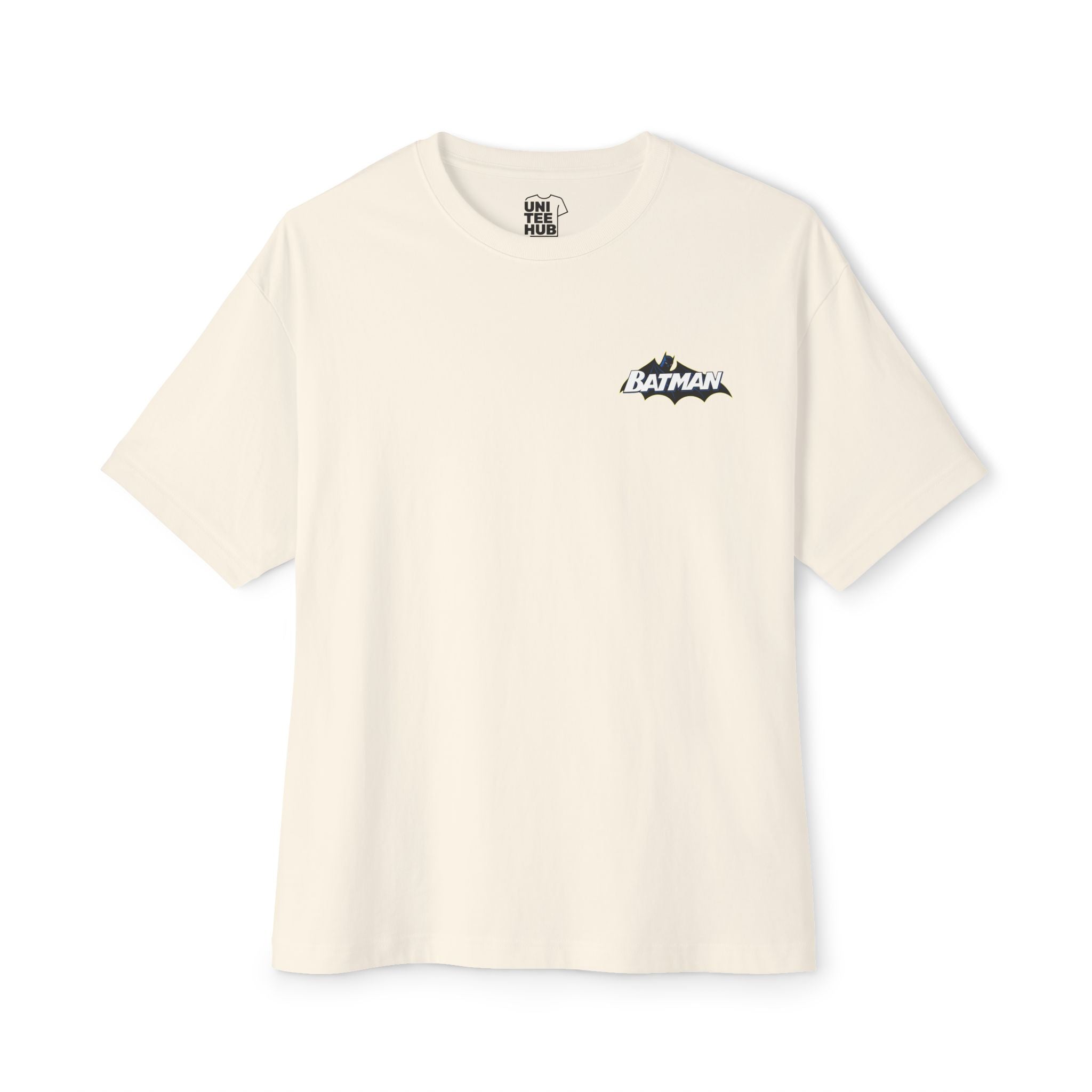 Batman Boxy Graphic Tee in Cream with Vintage Comic Art - Natural / XS - T-Shirt